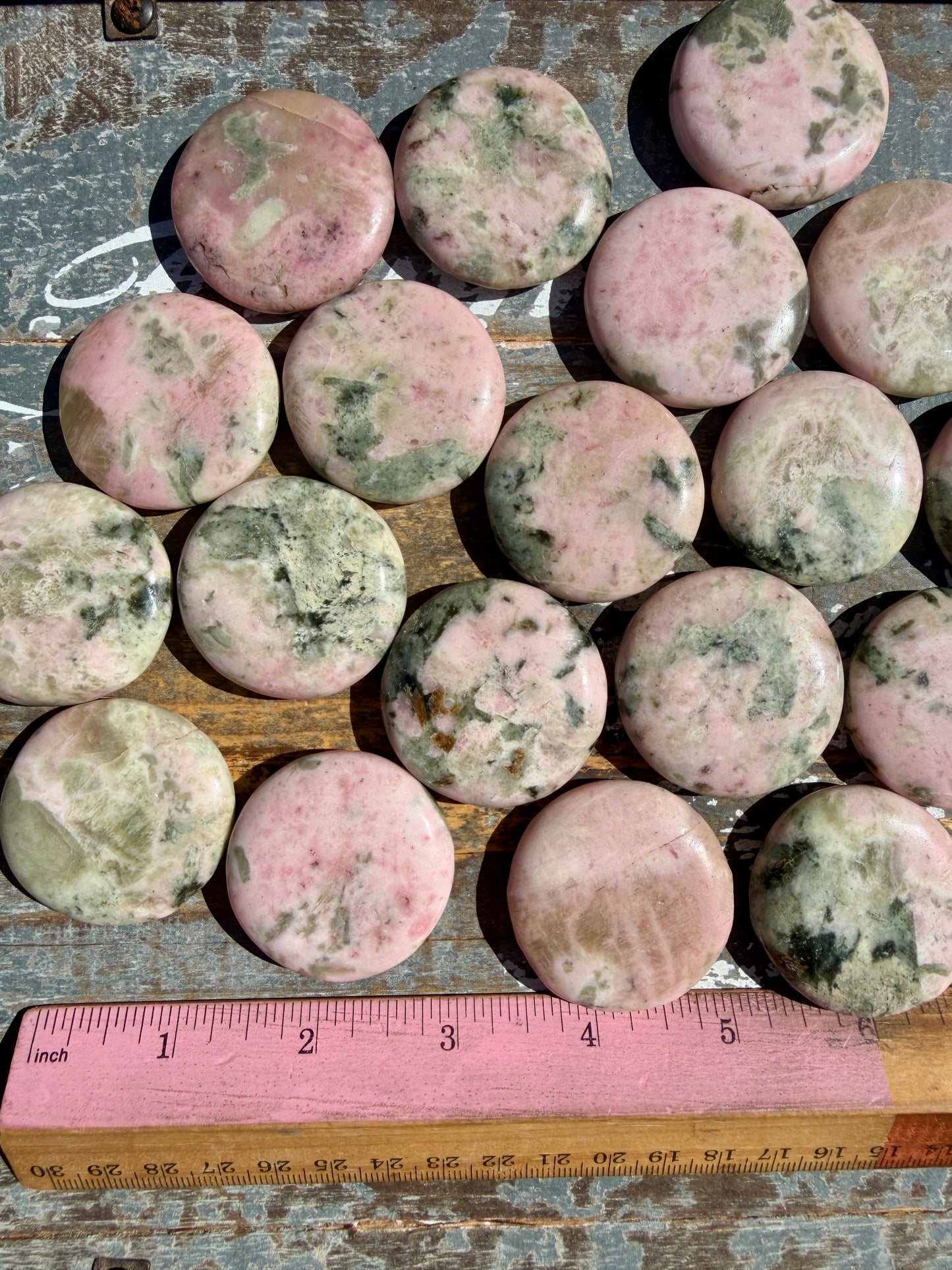 One (1) Gorgeous Pink Thulite & Epidote Medallion | Intuitively Chosen