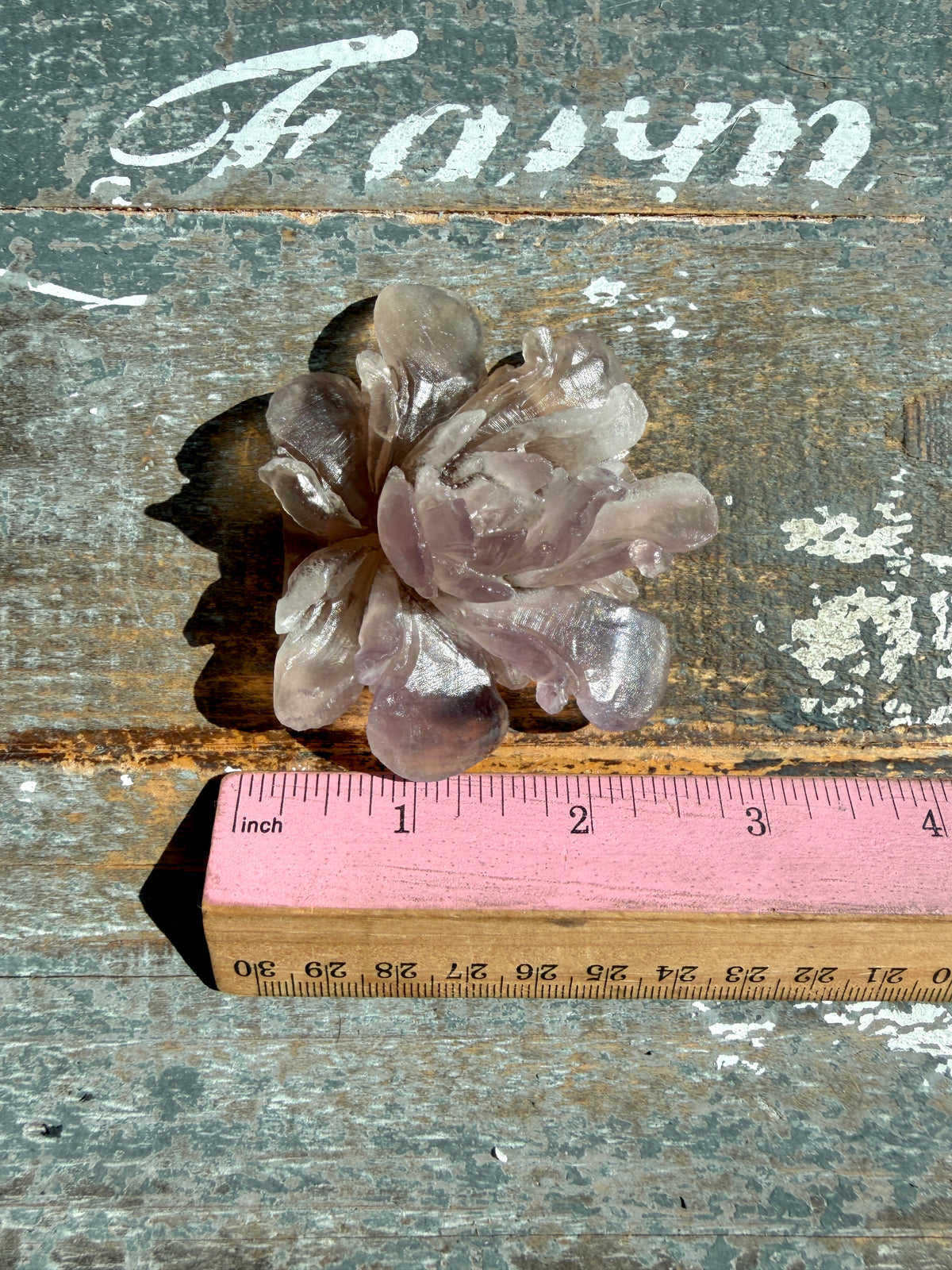 Gorgeous Fluorite Hand Carved Flower | Opt K