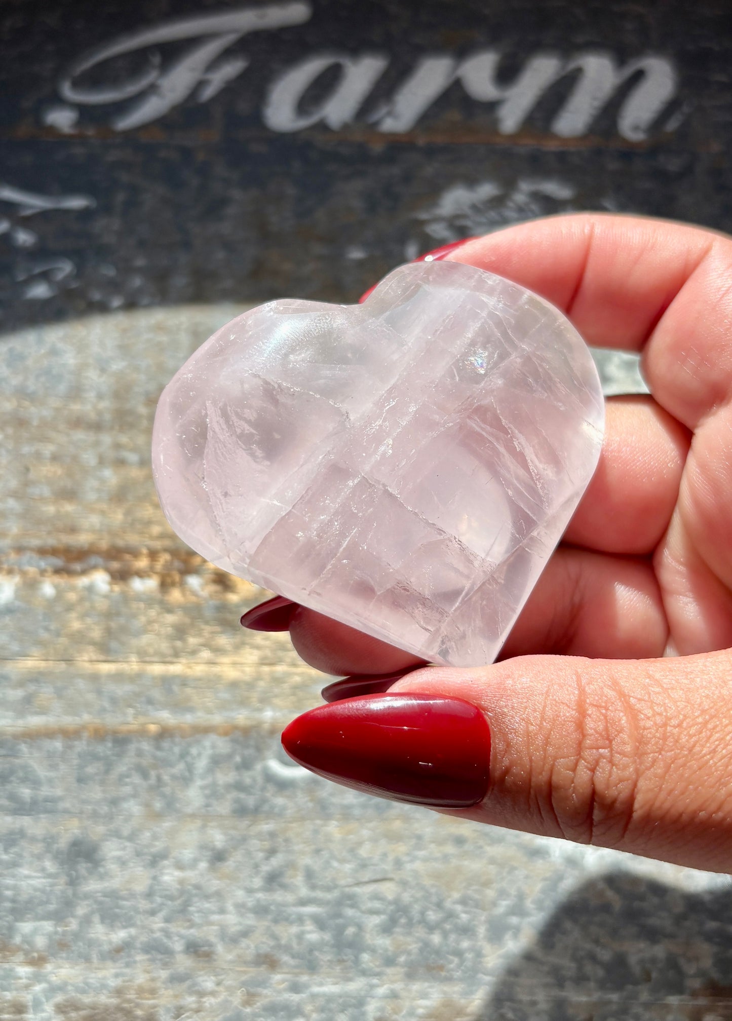 Gorgeous Jelly Lavender Rose Quartz Heart from Madagascar | C