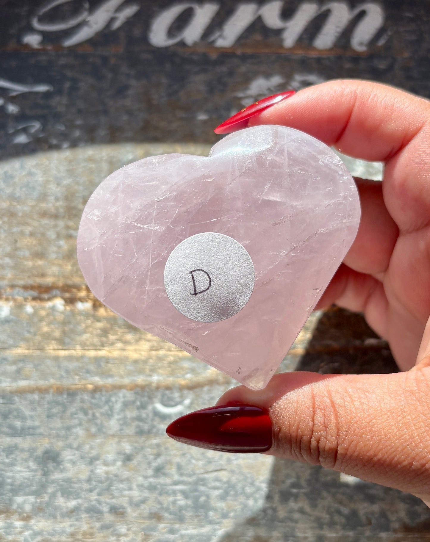 Gorgeous Jelly Lavender Rose Quartz Heart from Madagascar | D