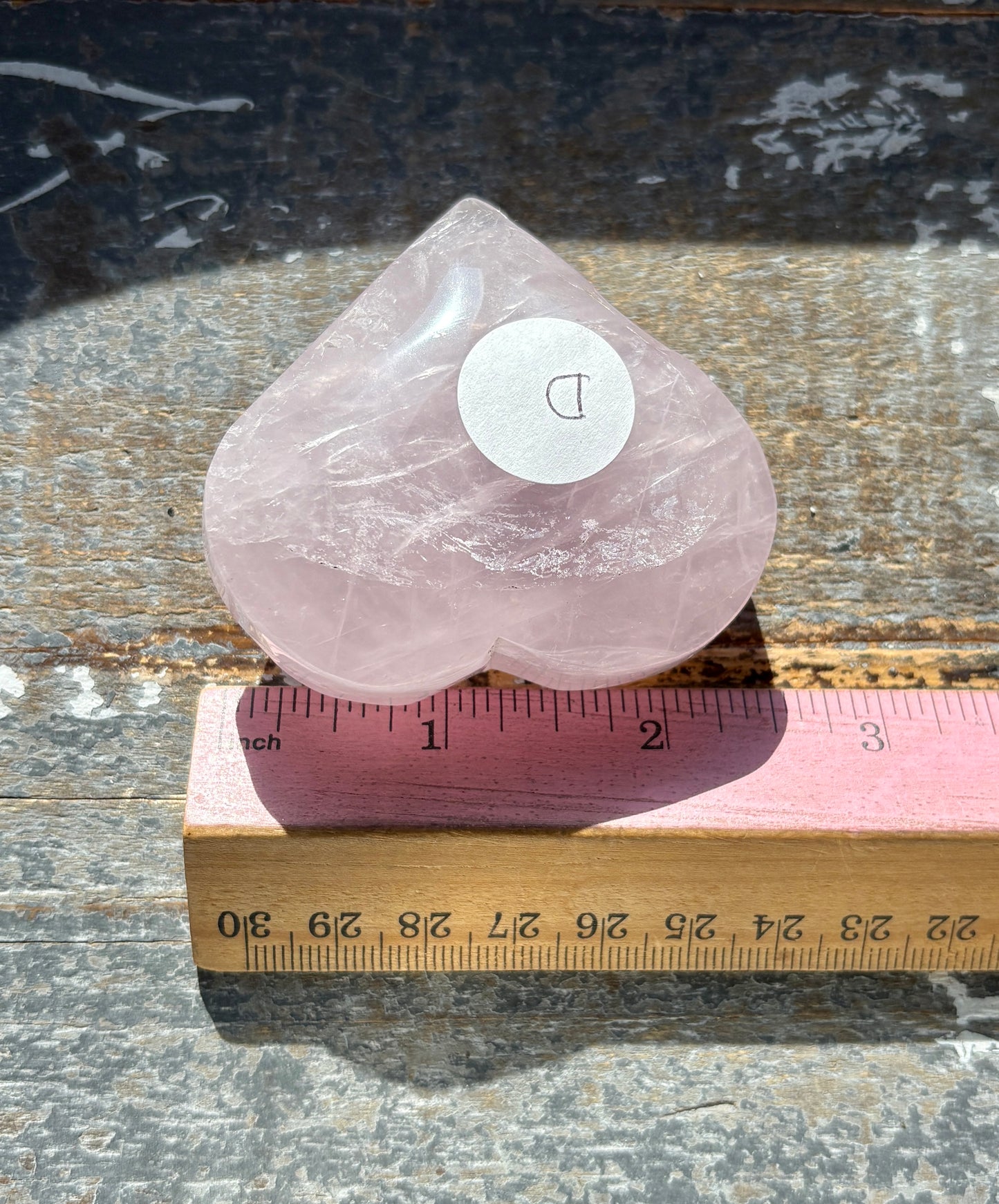 Gorgeous Jelly Lavender Rose Quartz Heart from Madagascar | D