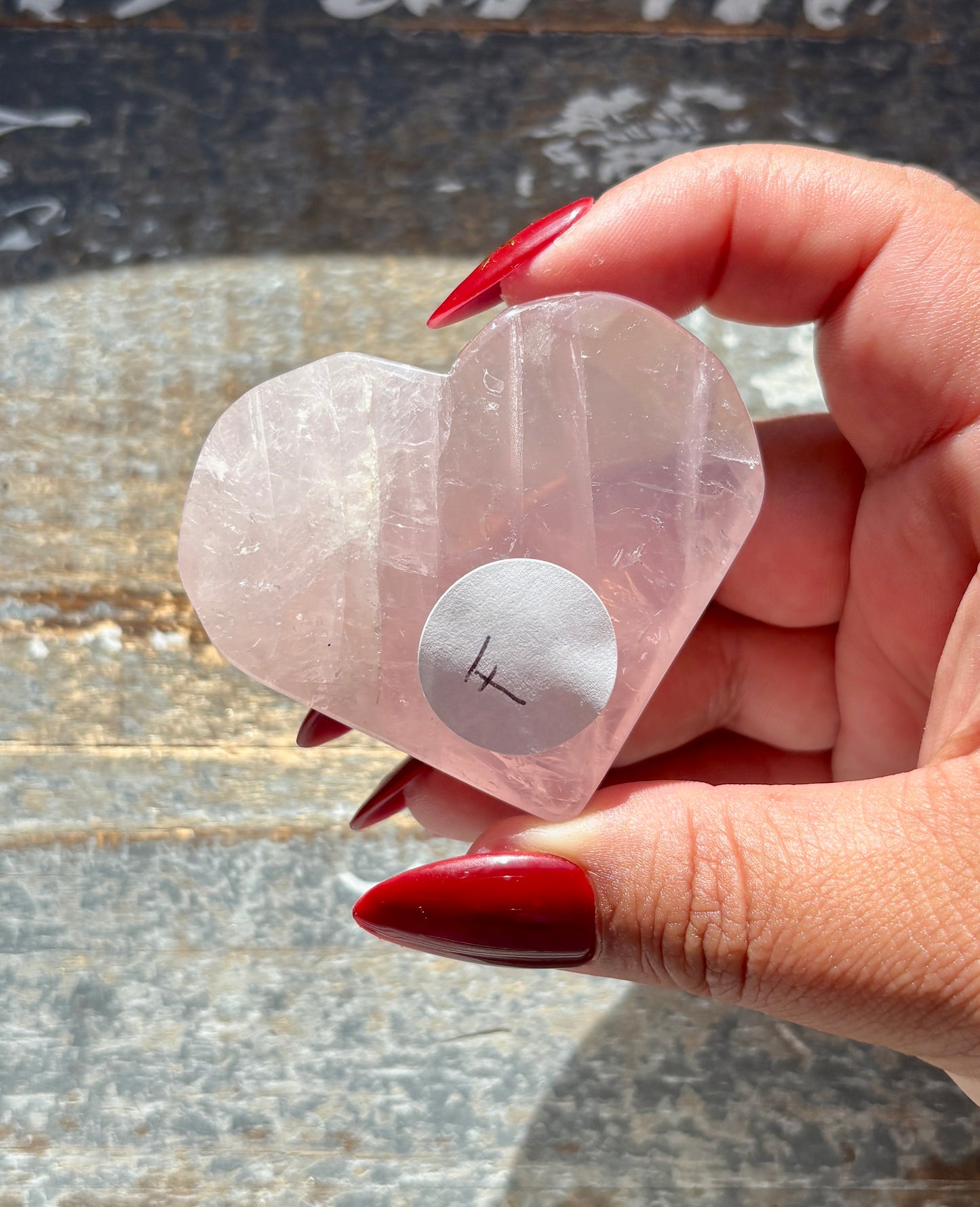 Gorgeous Jelly Lavender Rose Quartz Heart from Madagascar | F