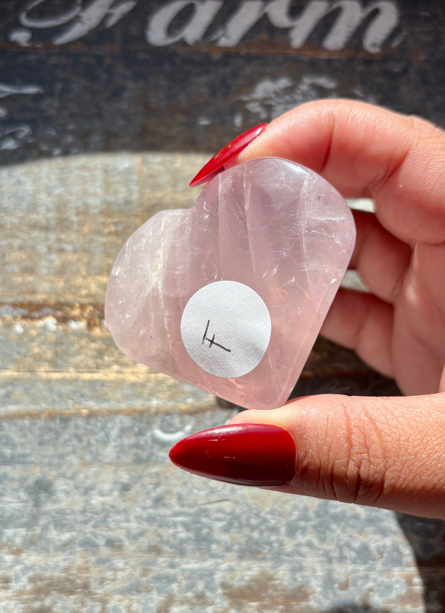 Gorgeous Jelly Lavender Rose Quartz Heart from Madagascar | F