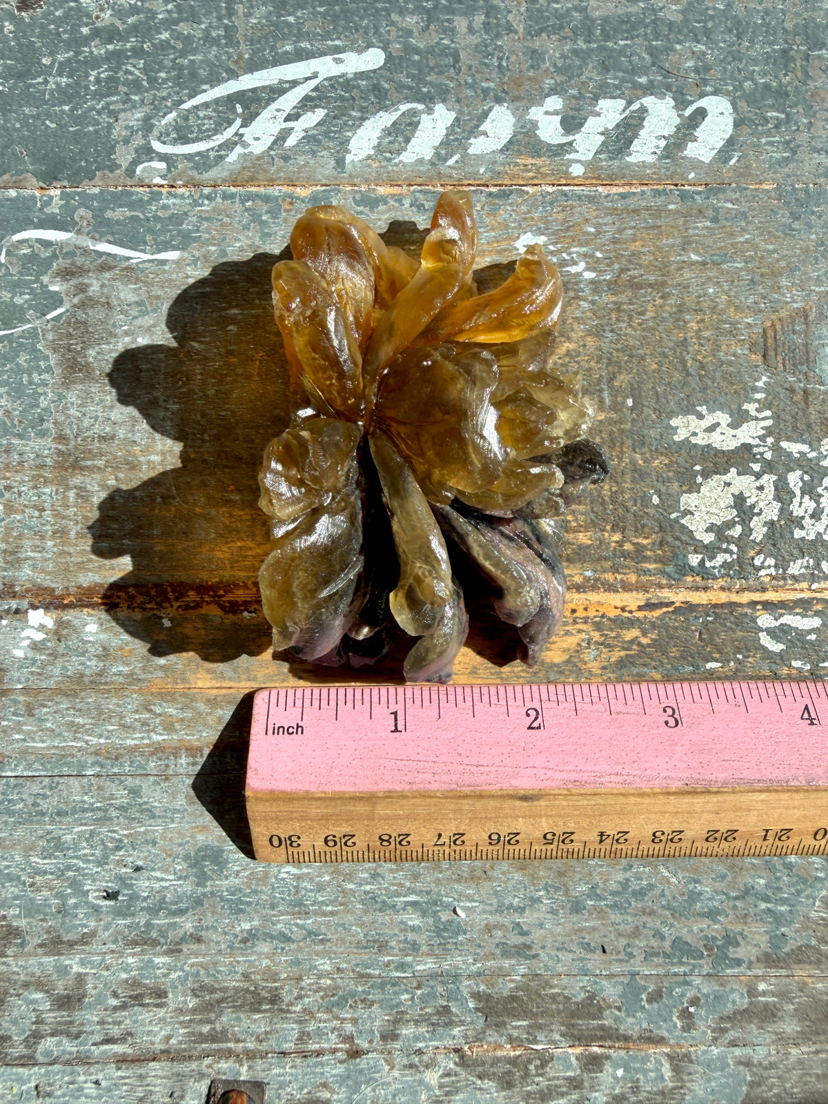 Gorgeous Fluorite Hand Carved Flower | Opt J