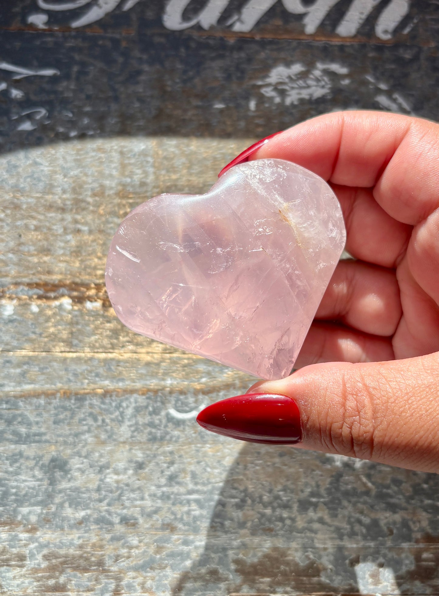 Gorgeous Jelly Lavender Rose Quartz Heart from Madagascar | F