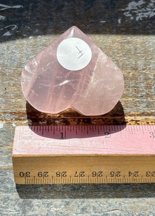 Gorgeous Jelly Lavender Rose Quartz Heart from Madagascar | F