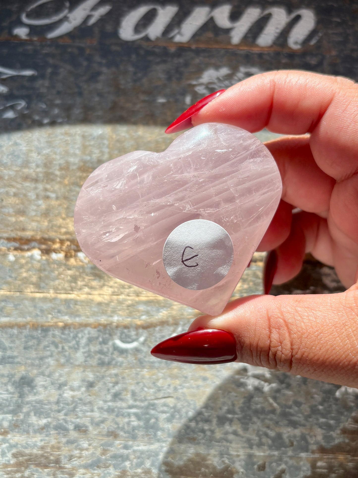 Gorgeous Jelly Lavender Rose Quartz Heart from Madagascar | E