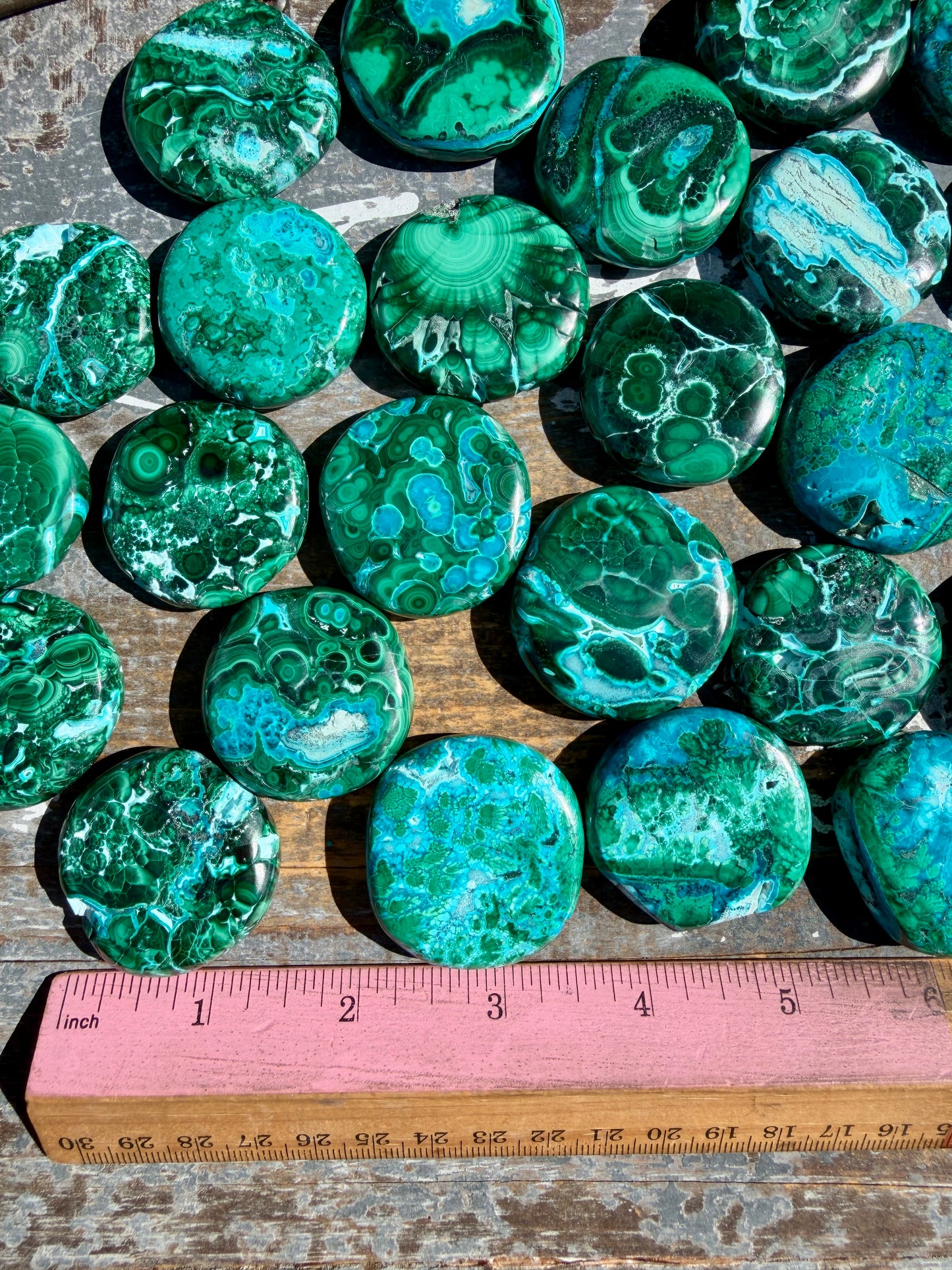 One (1) Gorgeous Chrysocolla & Malachite Medallion | Intuitively Chosen