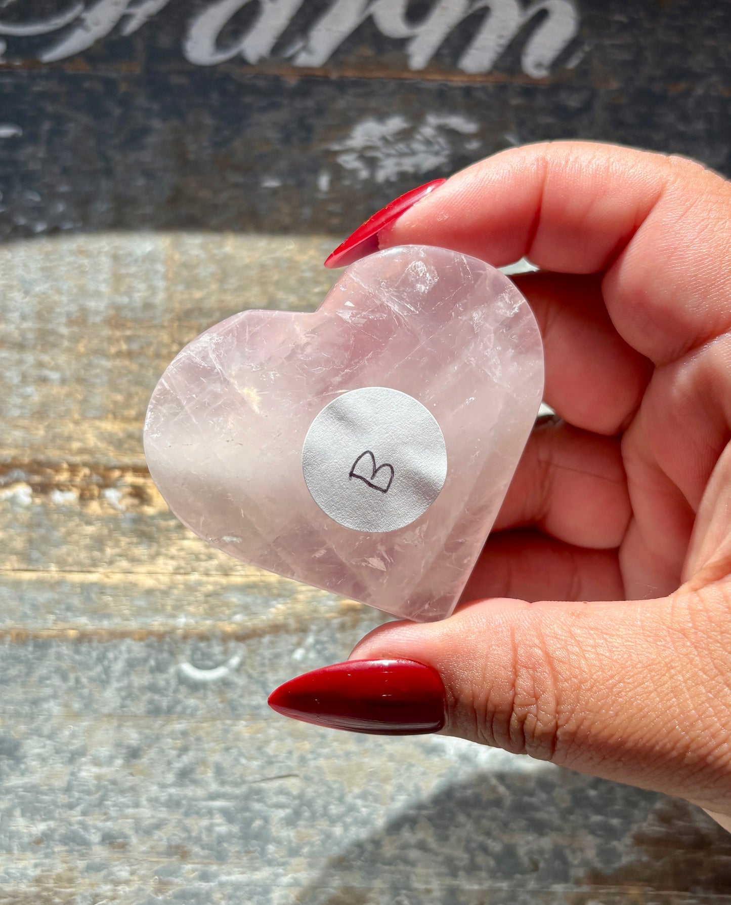 Gorgeous Jelly Lavender Rose Quartz Heart from Madagascar | B