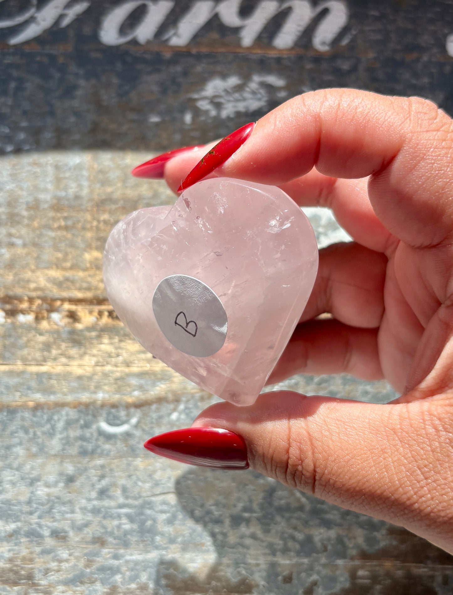 Gorgeous Jelly Lavender Rose Quartz Heart from Madagascar | B