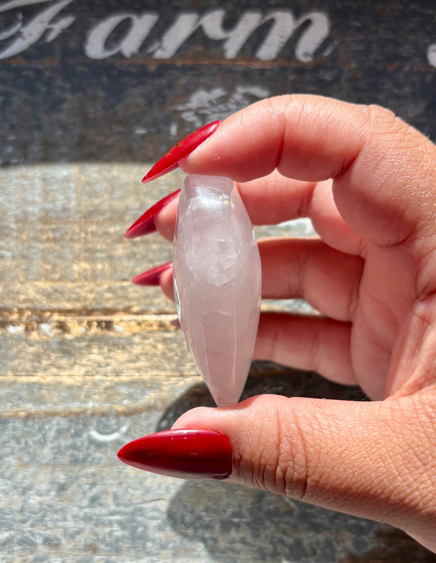 Gorgeous Jelly Lavender Rose Quartz Heart from Madagascar | B