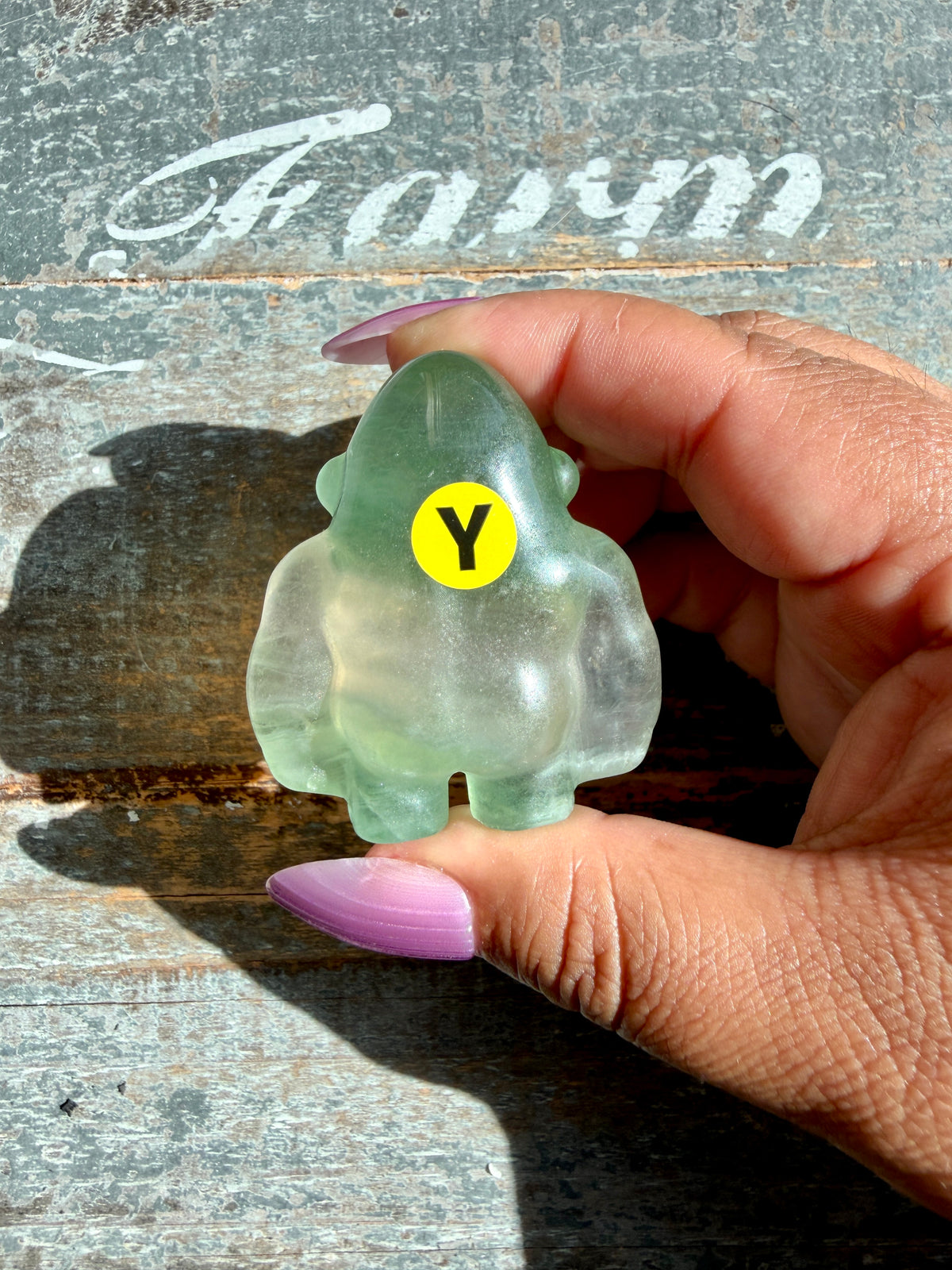 Adorable Rainbow Fluorite Gorilla | Opt Y