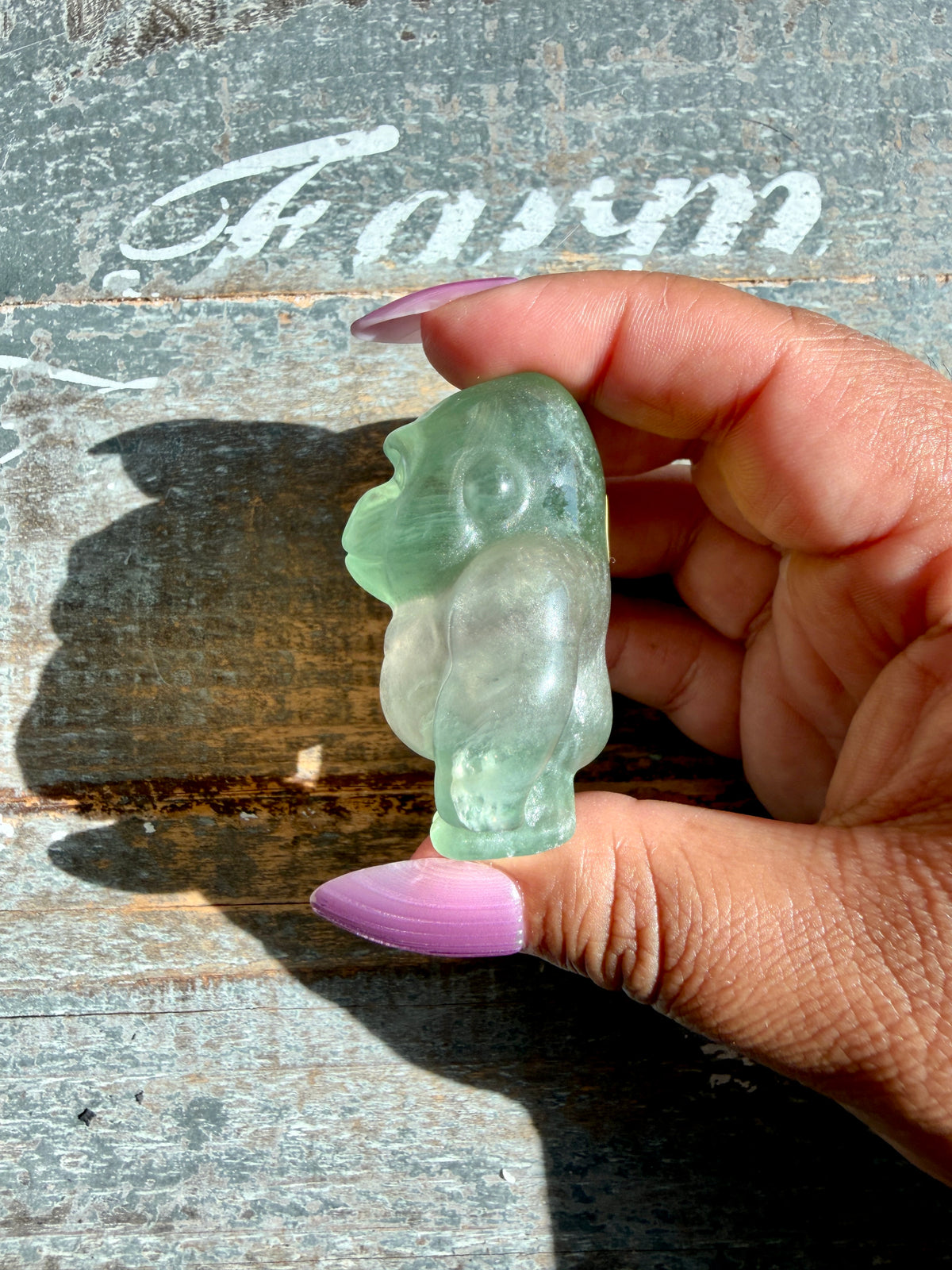 Adorable Rainbow Fluorite Gorilla | Opt Y