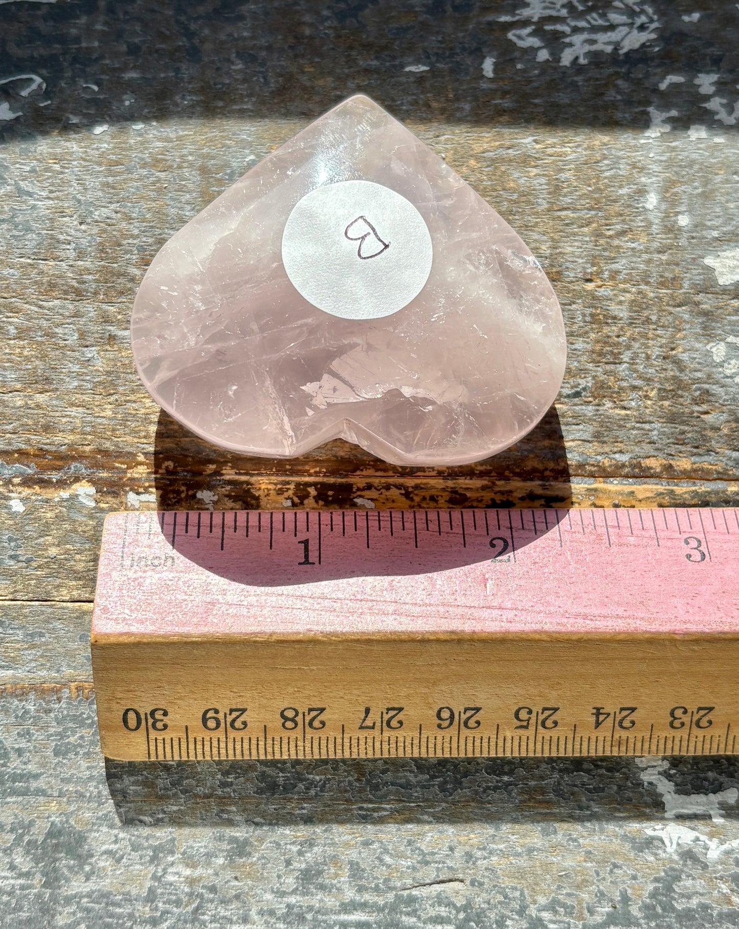 Gorgeous Jelly Lavender Rose Quartz Heart from Madagascar | B