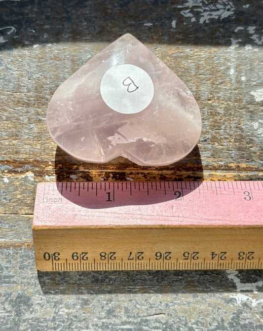 Gorgeous Jelly Lavender Rose Quartz Heart from Madagascar | B