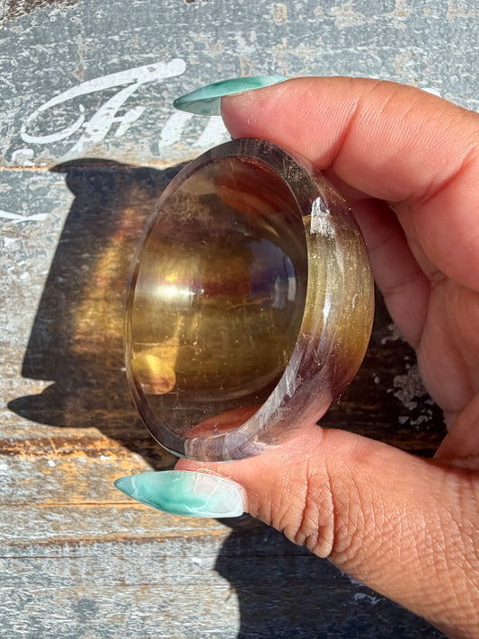 Gorgeous Yellow/Purple Fluorite Mini Bowl | Opt A