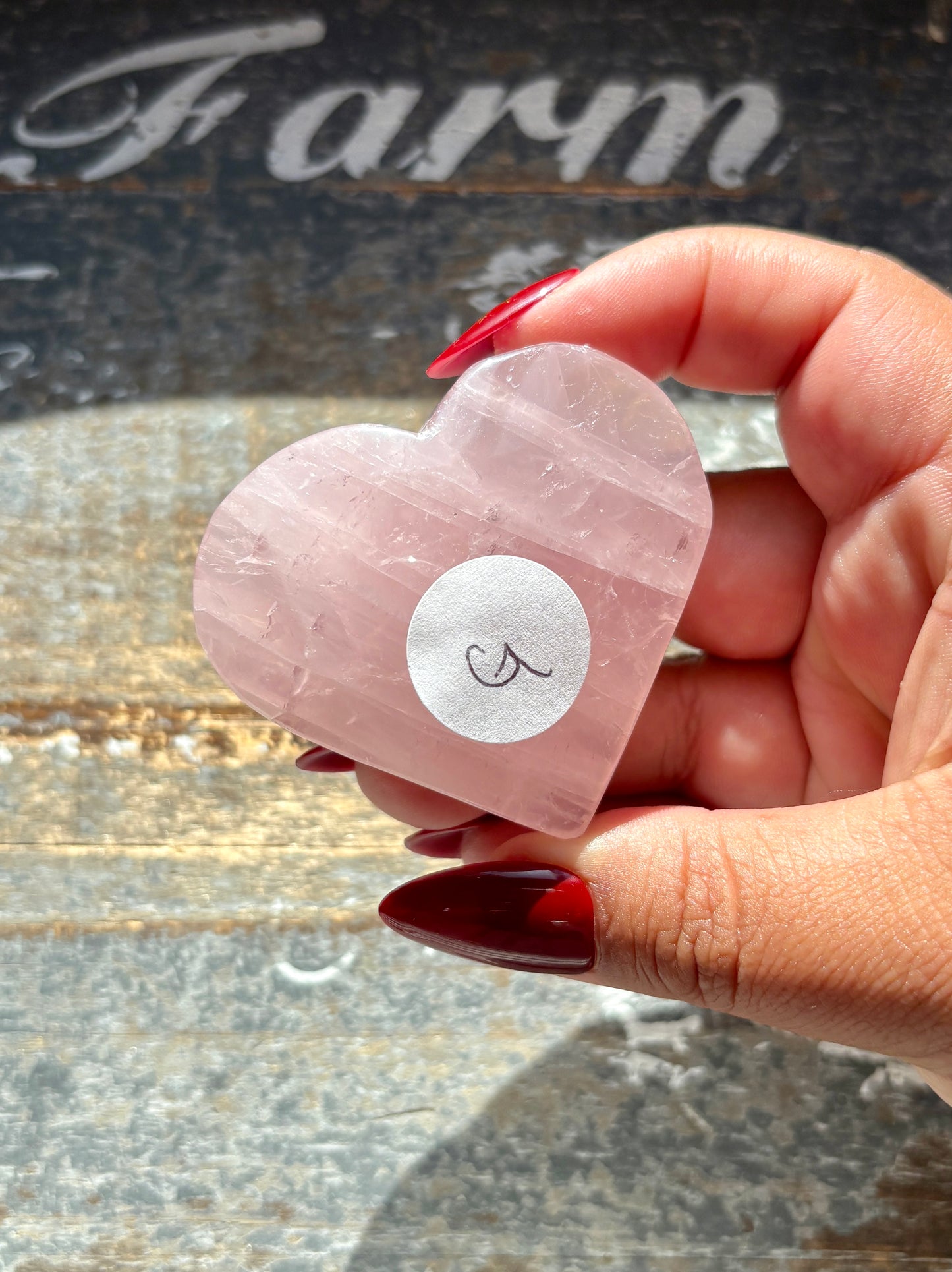 Gorgeous Jelly Lavender Rose Quartz Heart from Madagascar | G