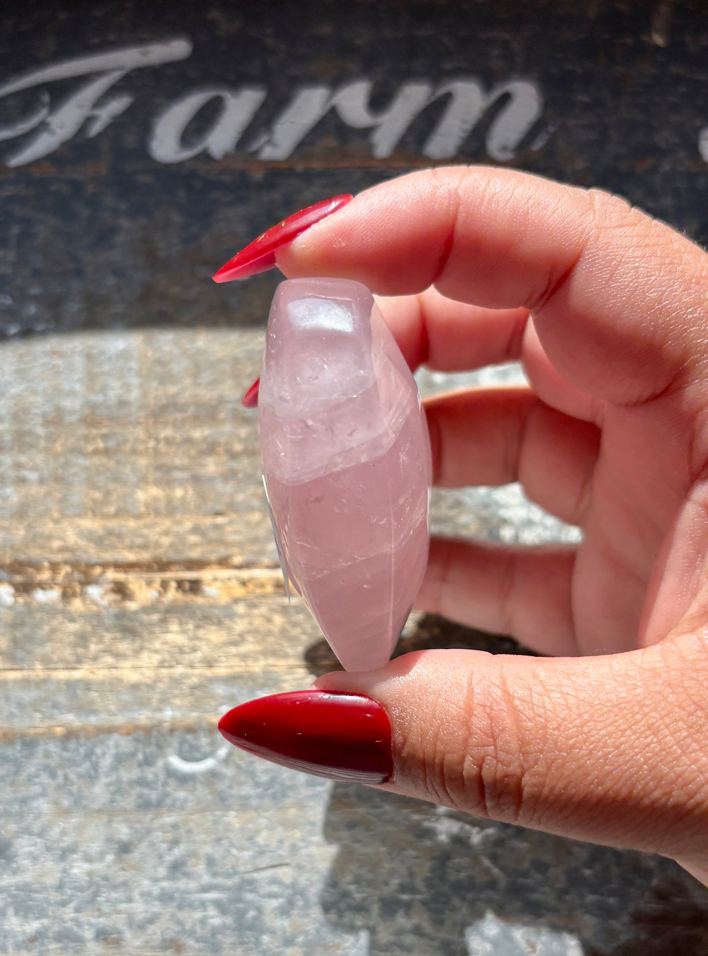 Gorgeous Jelly Lavender Rose Quartz Heart from Madagascar | G