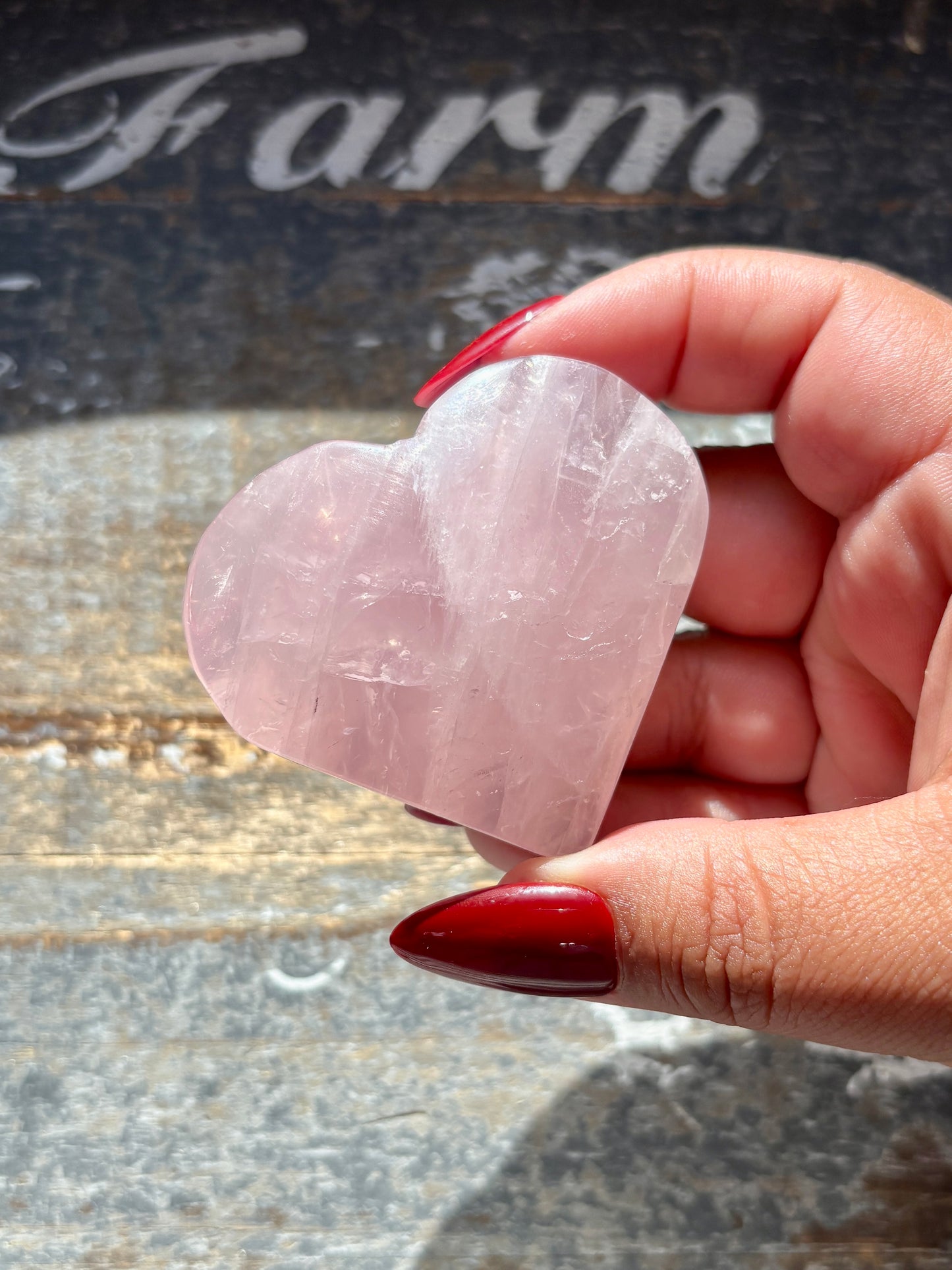 Gorgeous Jelly Lavender Rose Quartz Heart from Madagascar | G