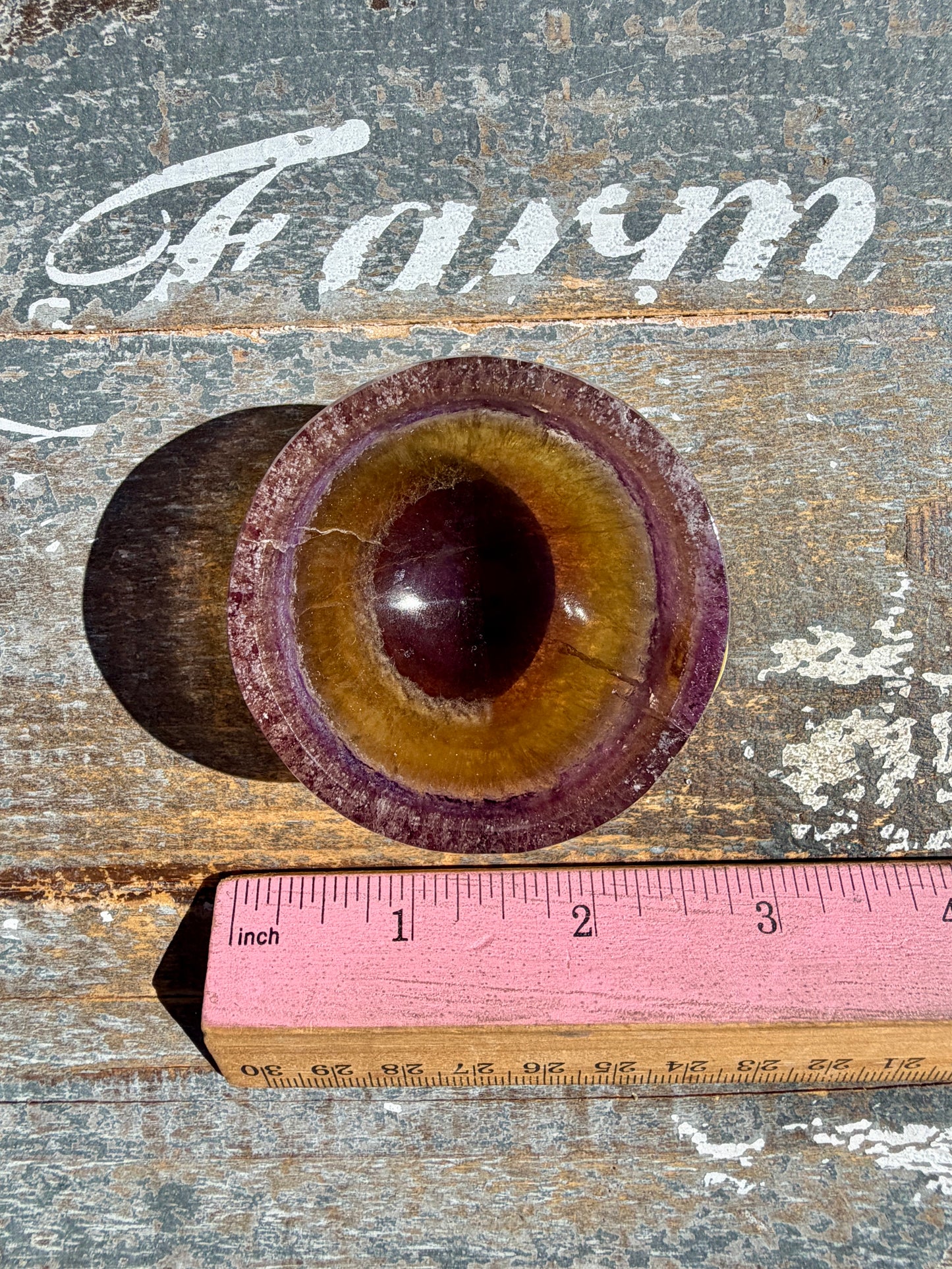 Gorgeous Yellow/Purple Fluorite Mini Bowl | Opt B