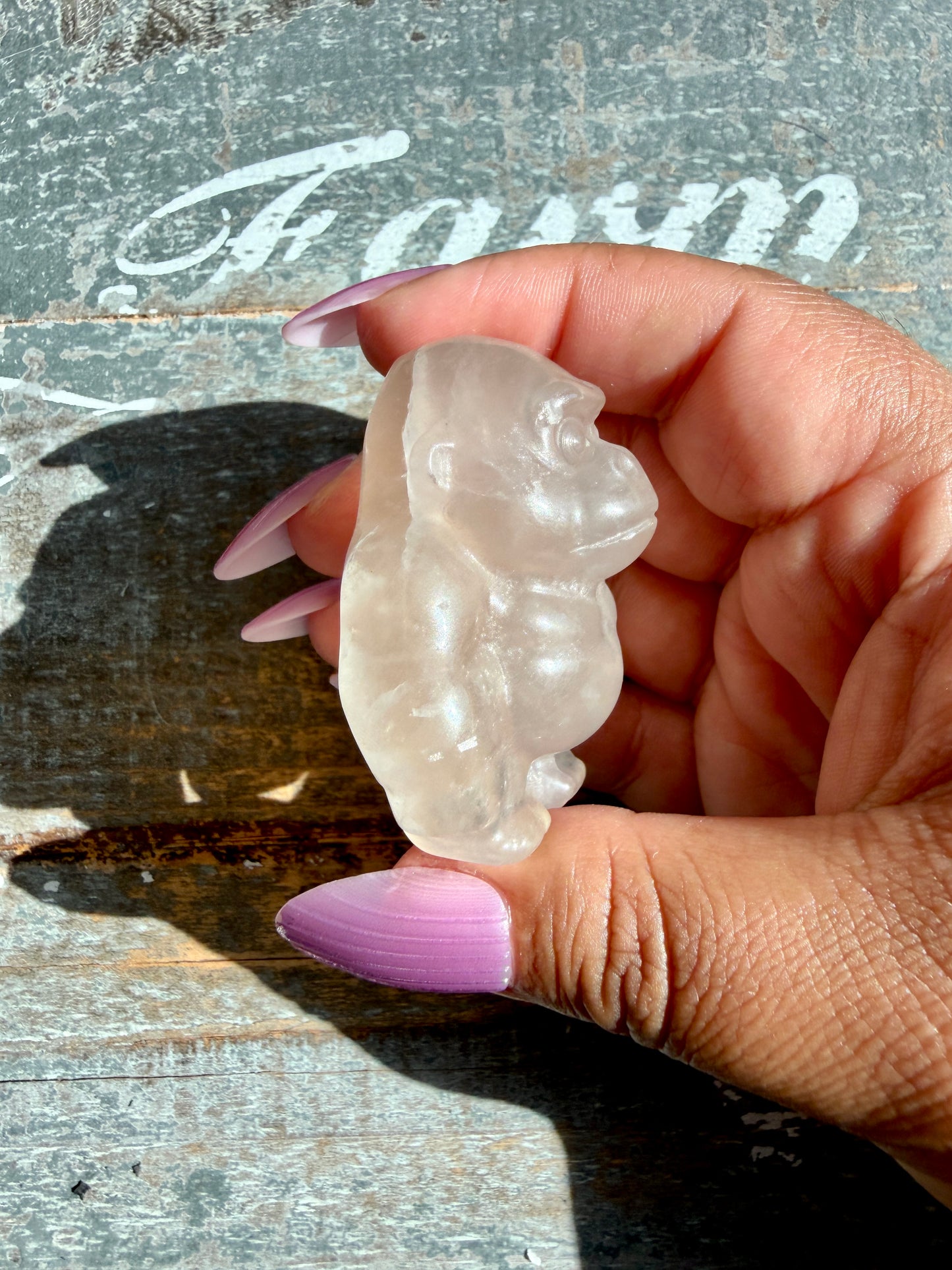 Adorable Rainbow Fluorite Gorilla | Opt M
