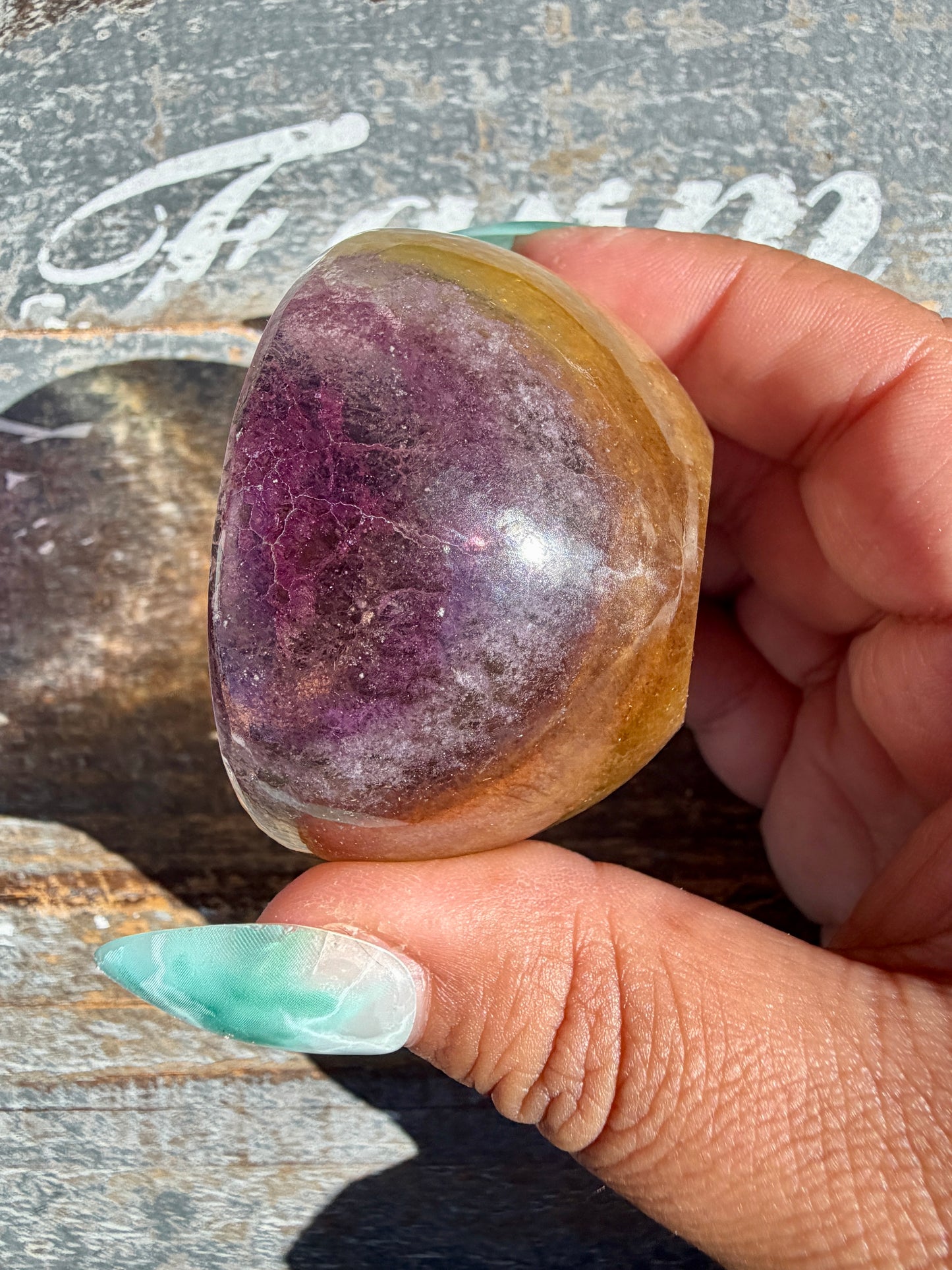 Gorgeous Yellow/Purple Fluorite Mini Bowl | Opt D
