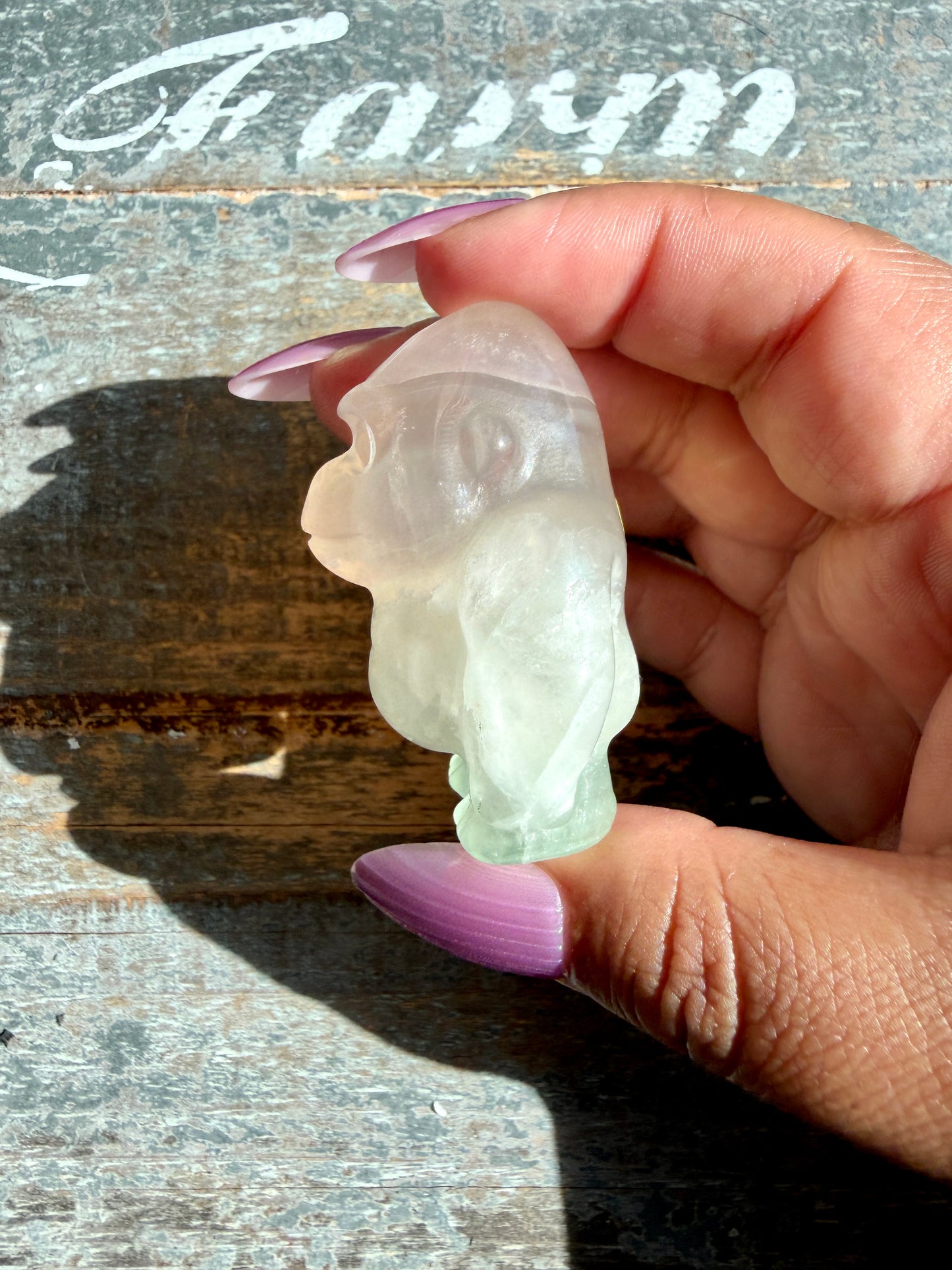Adorable Rainbow Fluorite Gorilla | Opt K