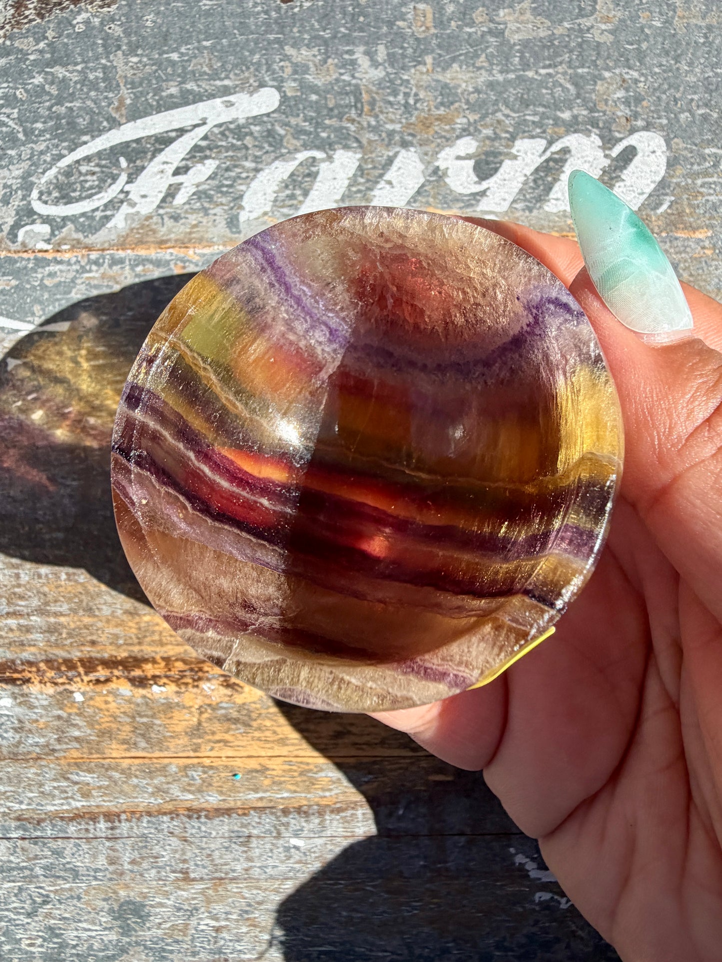 Gorgeous Yellow/Purple Fluorite Mini Bowl | Opt C