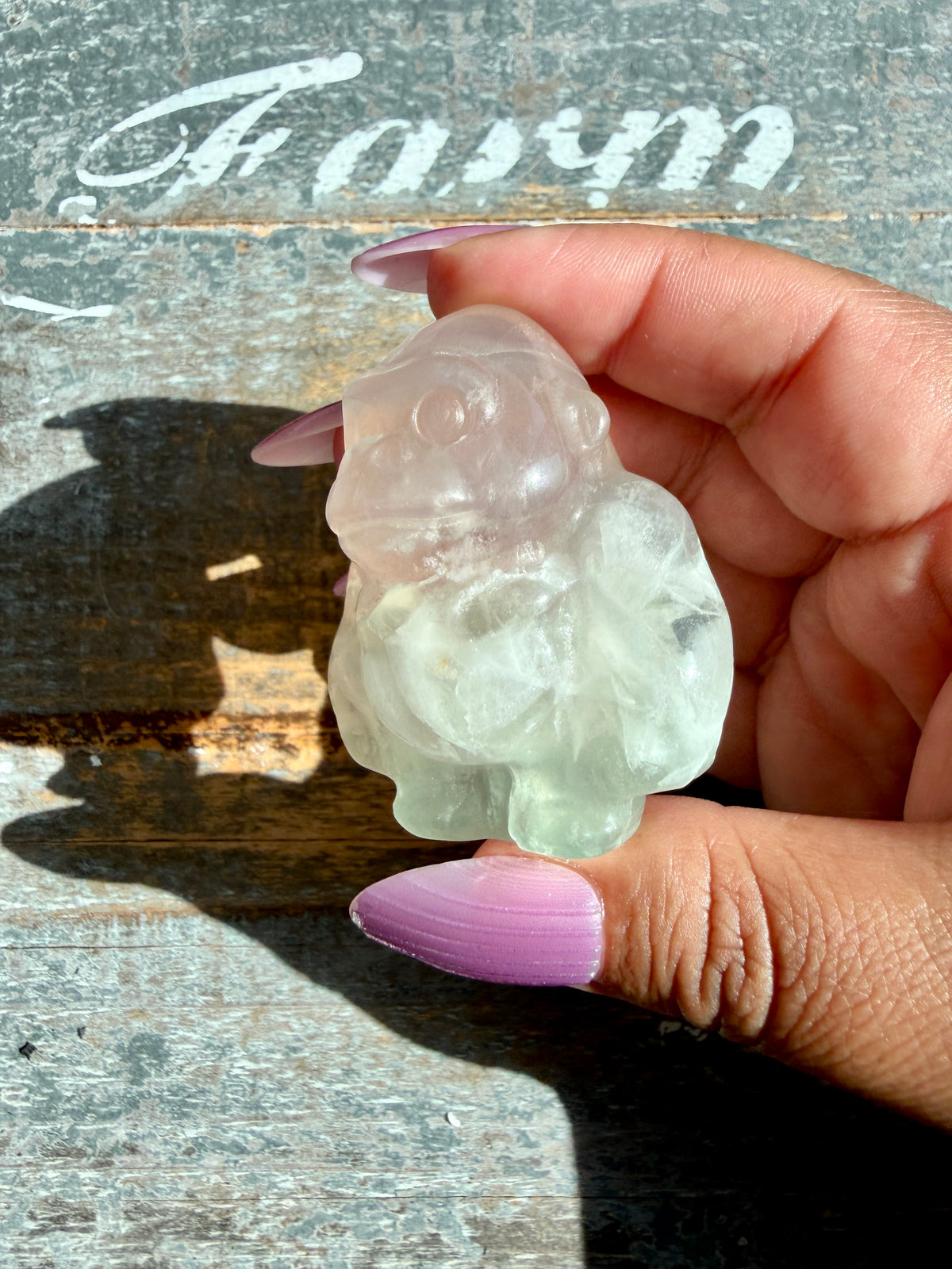 Adorable Rainbow Fluorite Gorilla | Opt K