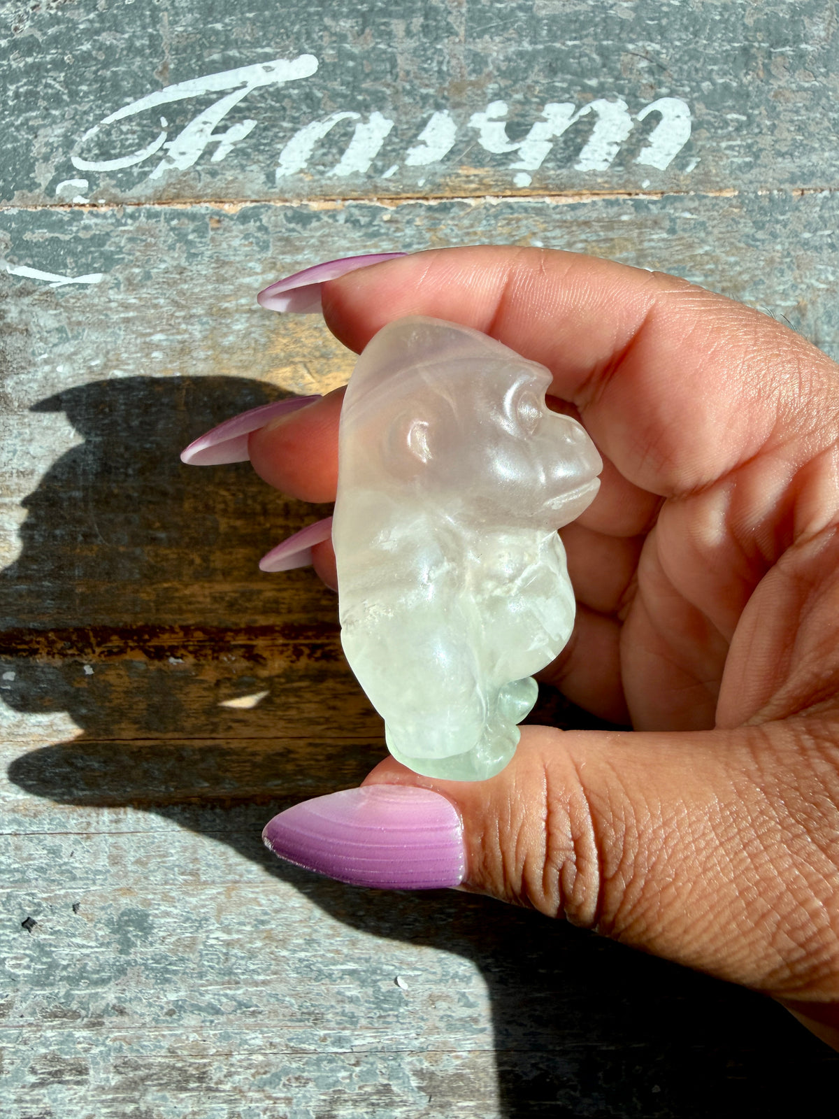 Adorable Rainbow Fluorite Gorilla | Opt K