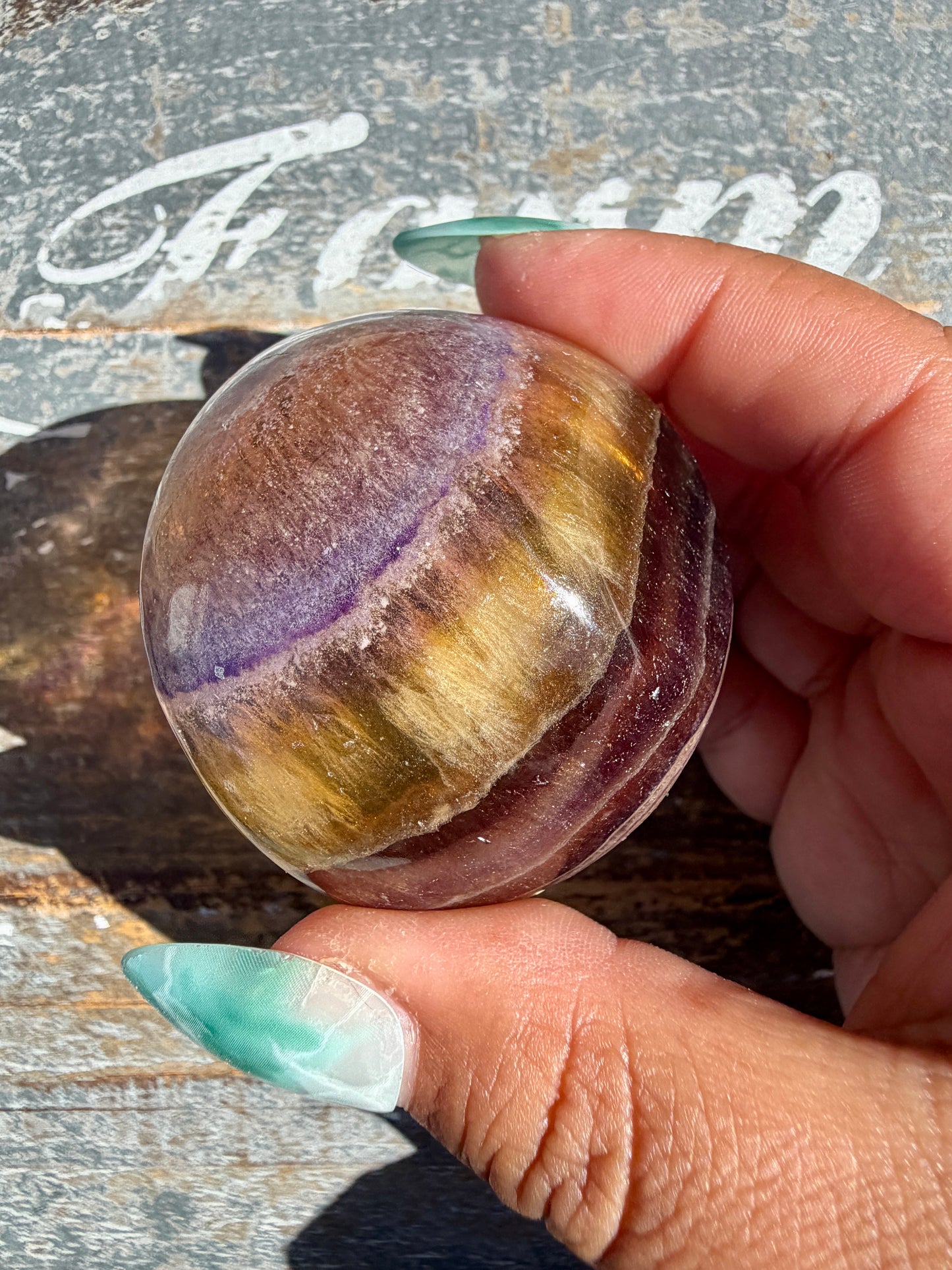 Gorgeous Yellow/Purple Fluorite Mini Bowl | Opt C