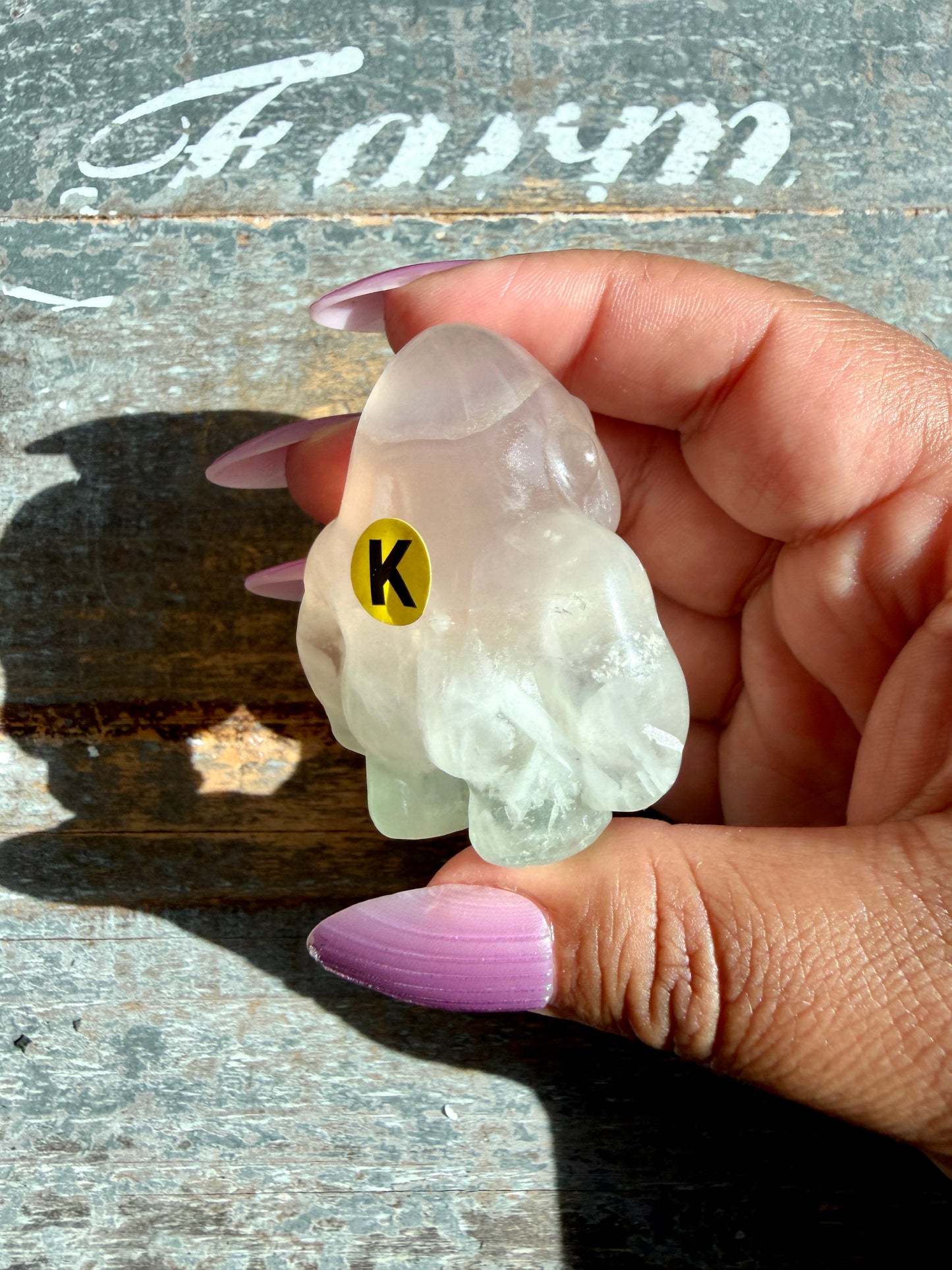 Adorable Rainbow Fluorite Gorilla | Opt K