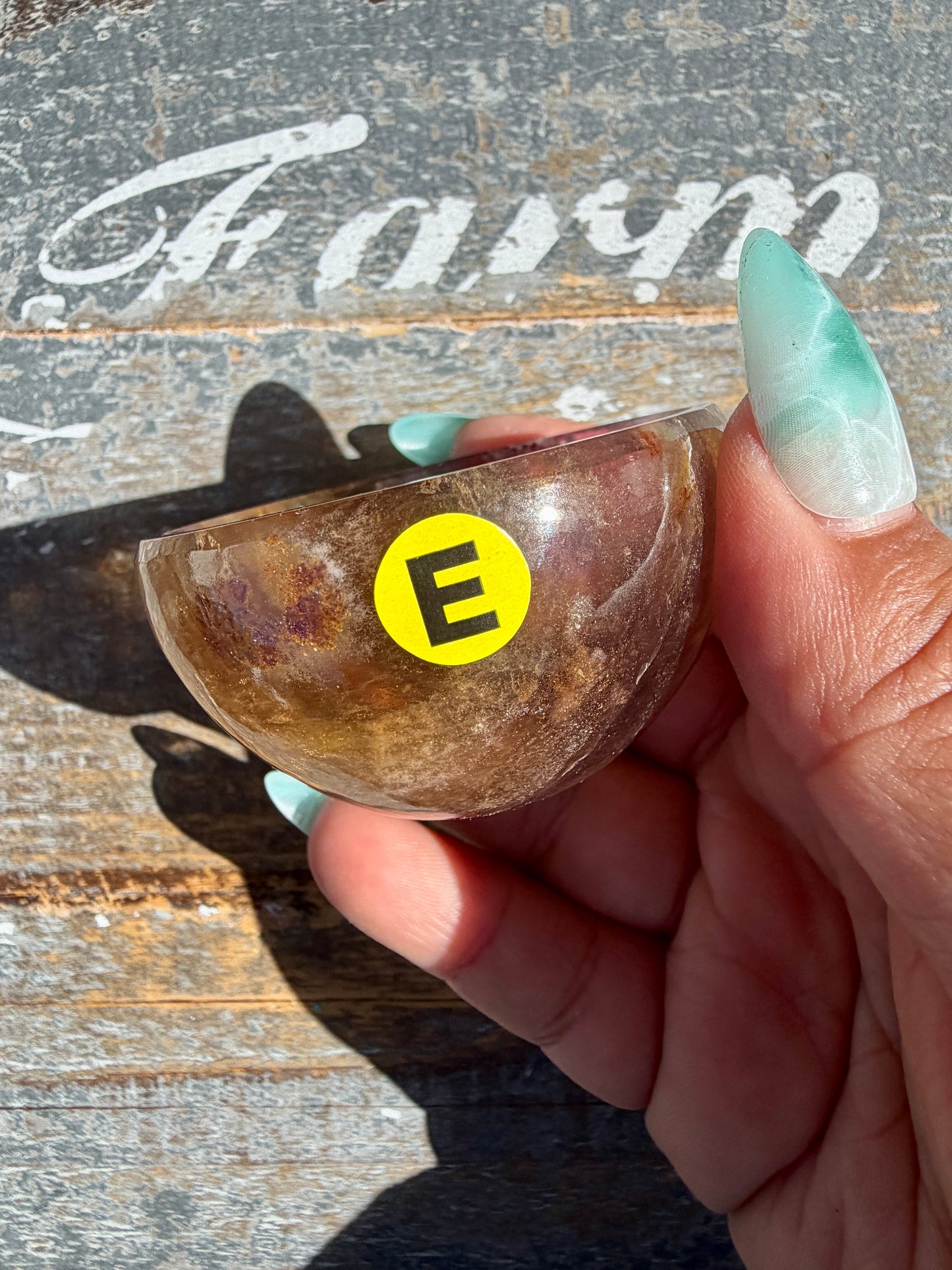 Gorgeous Yellow/Purple Fluorite Mini Bowl | Opt E