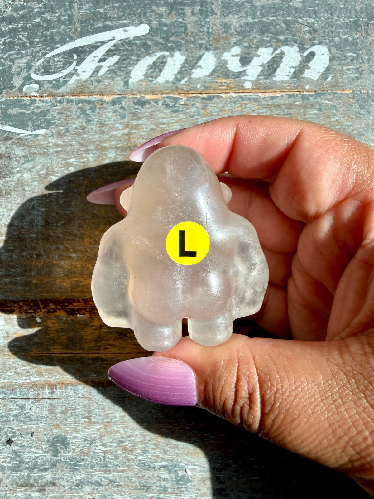Adorable Rainbow Fluorite Gorilla | Opt L