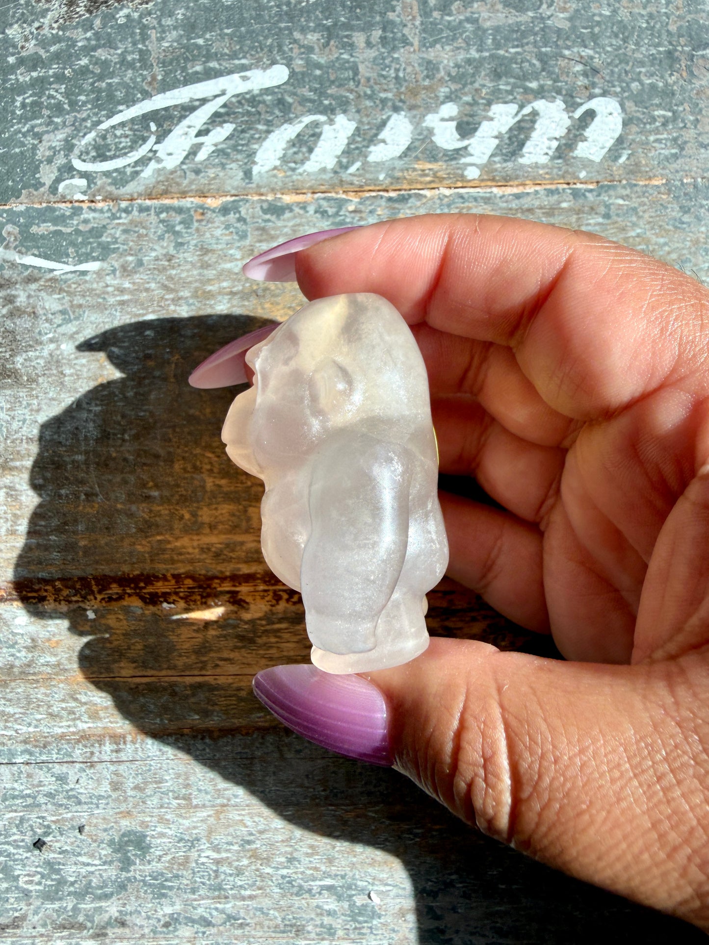 Adorable Rainbow Fluorite Gorilla | Opt L