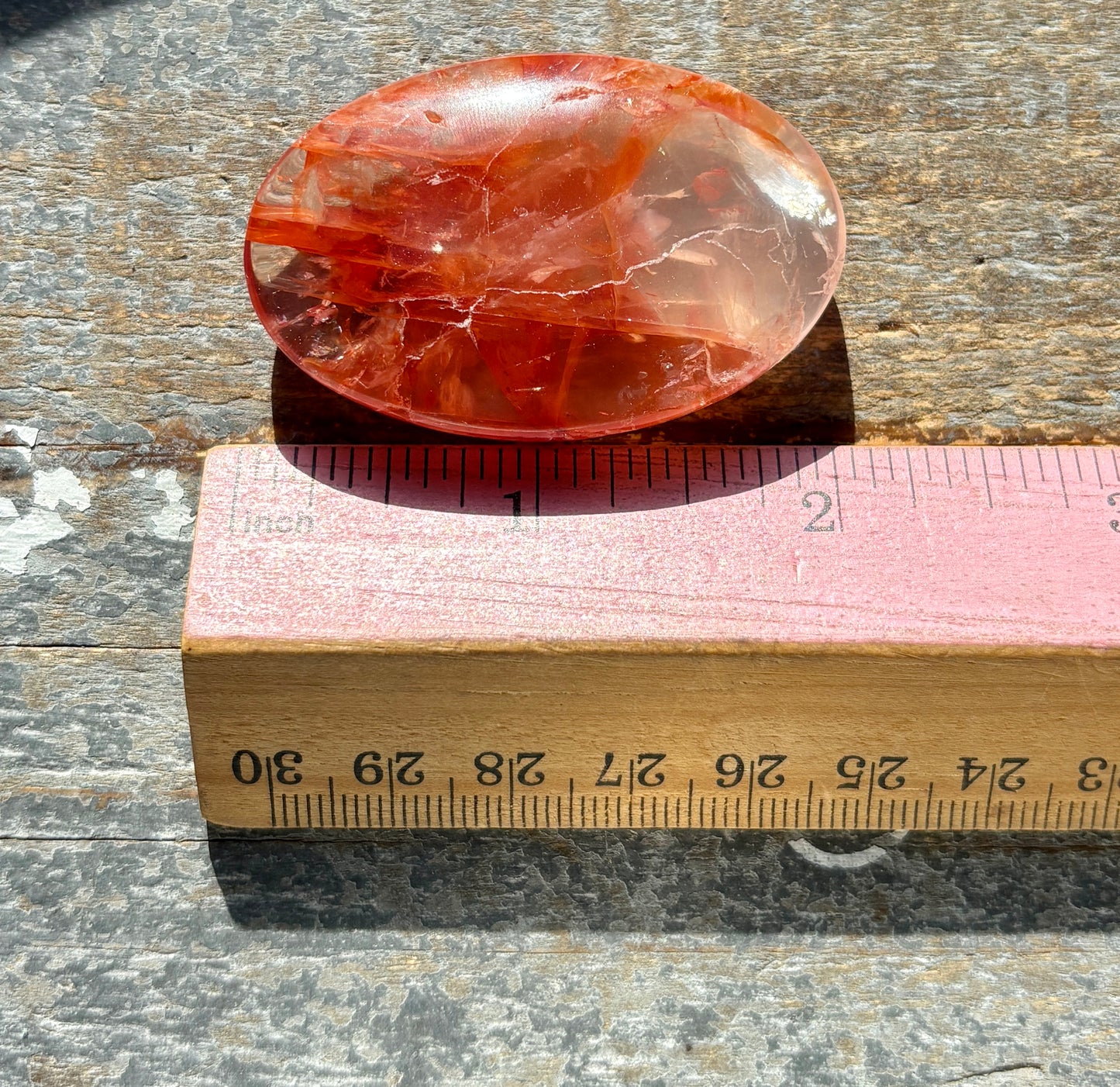 Gorgeous Fire Quartz Palm Stone