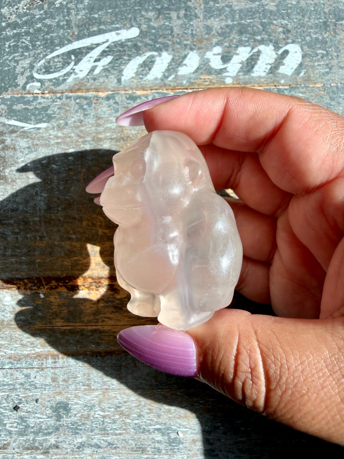 Adorable Rainbow Fluorite Gorilla | Opt L