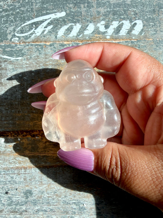 Adorable Rainbow Fluorite Gorilla | Opt L