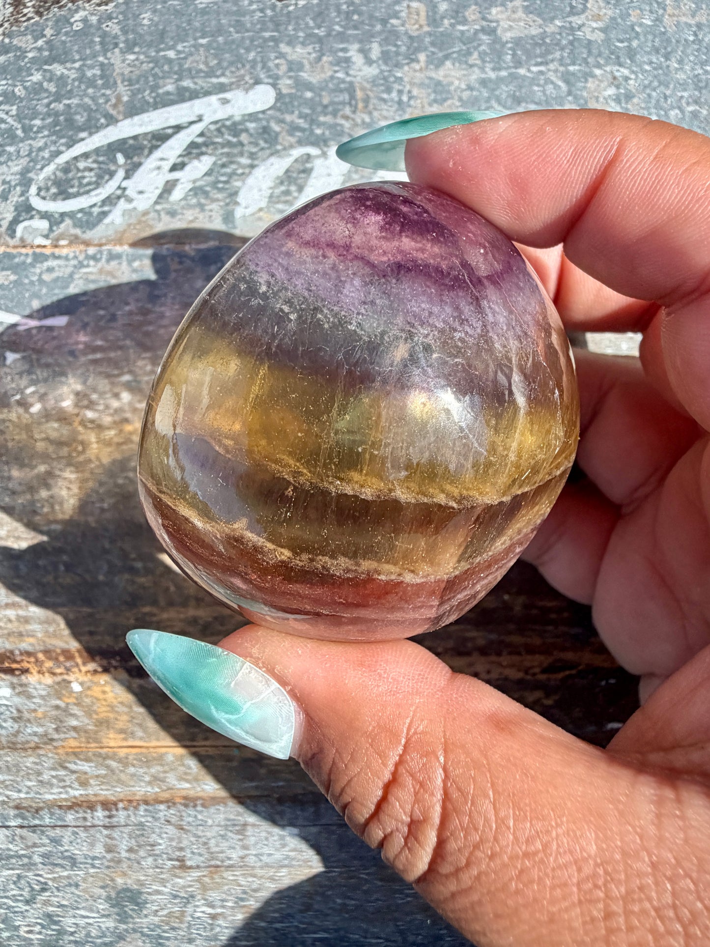 Gorgeous Yellow/Purple Fluorite Mini Bowl | Opt E