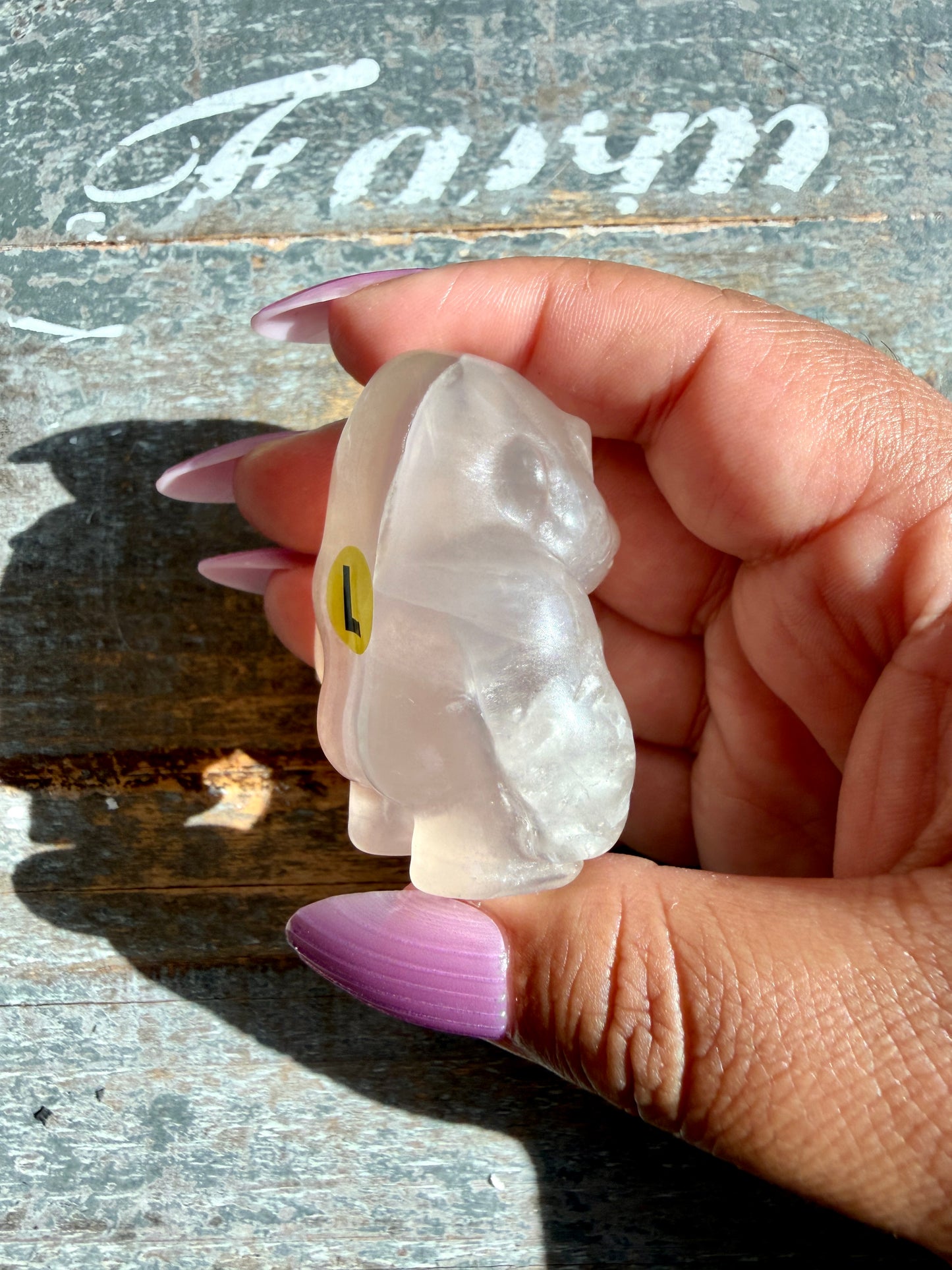 Adorable Rainbow Fluorite Gorilla | Opt L