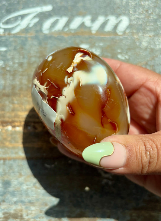 Gorgeous Orca Agate/Carnelian Pebble from Madagascar | Opt N