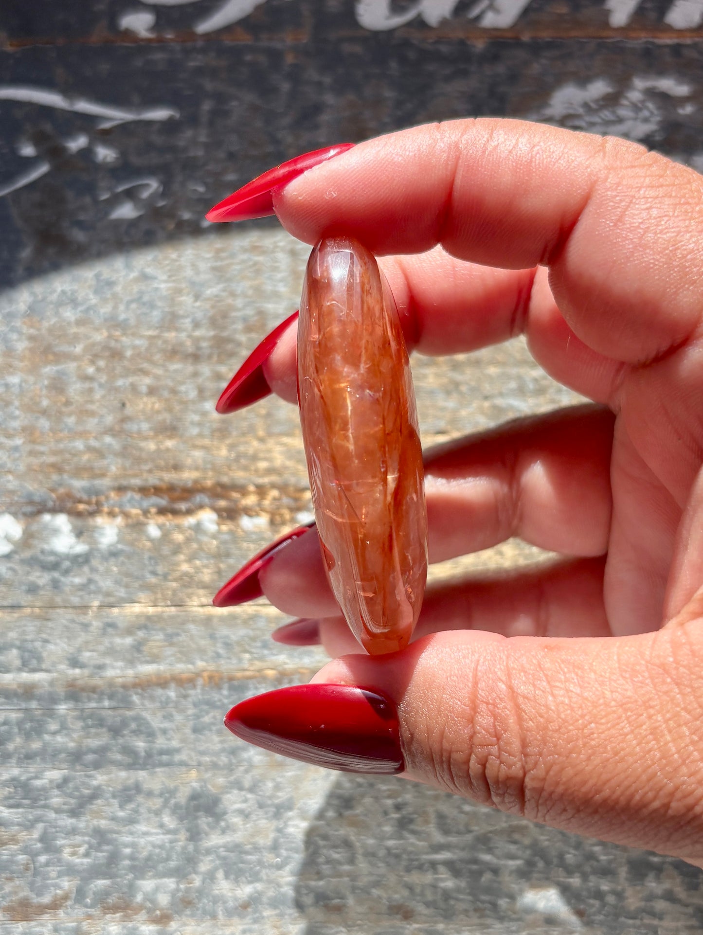 Gorgeous Fire Quartz Palm Stone