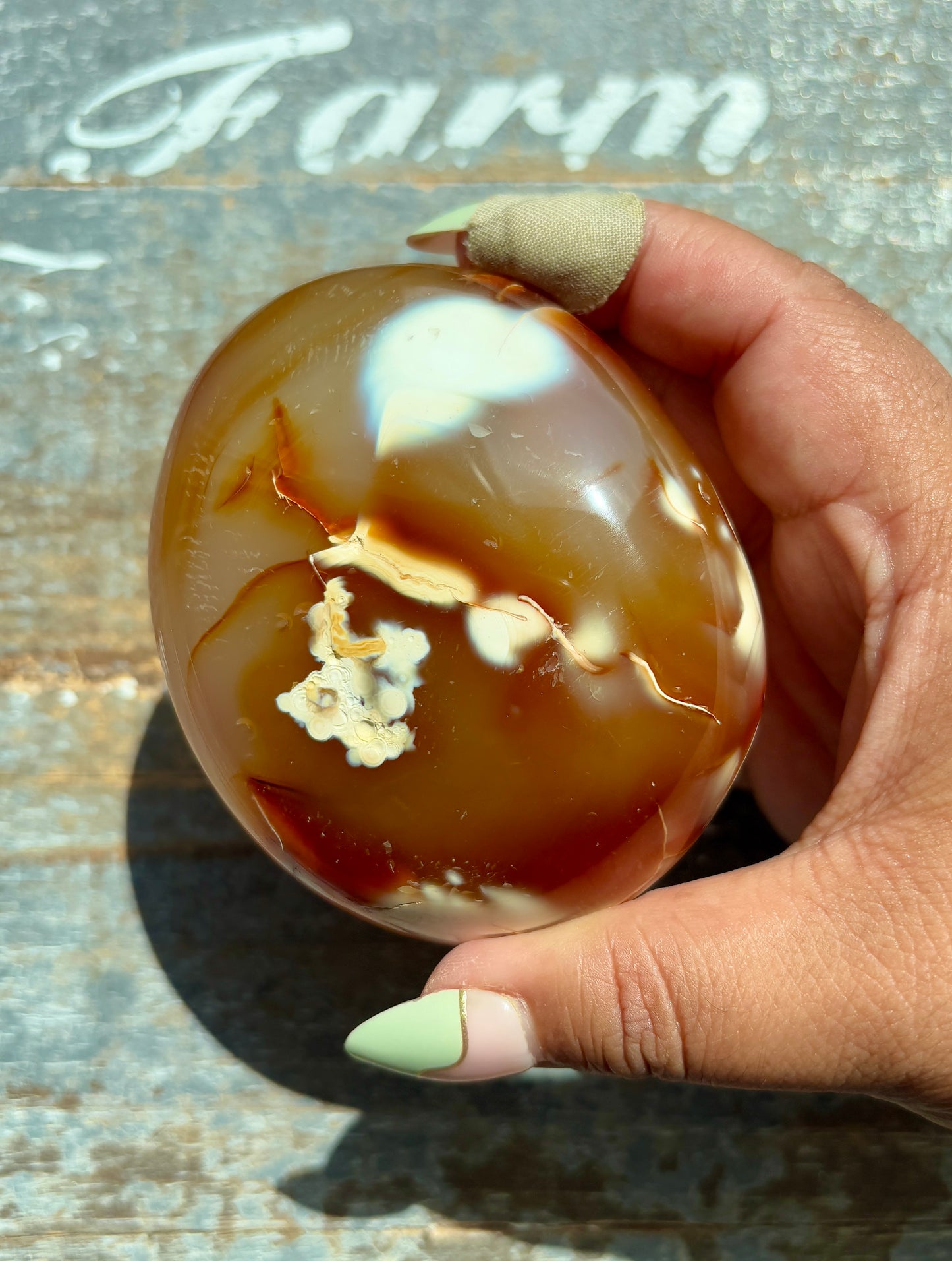 Gorgeous Orca Agate/Carnelian Pebble from Madagascar | Opt N