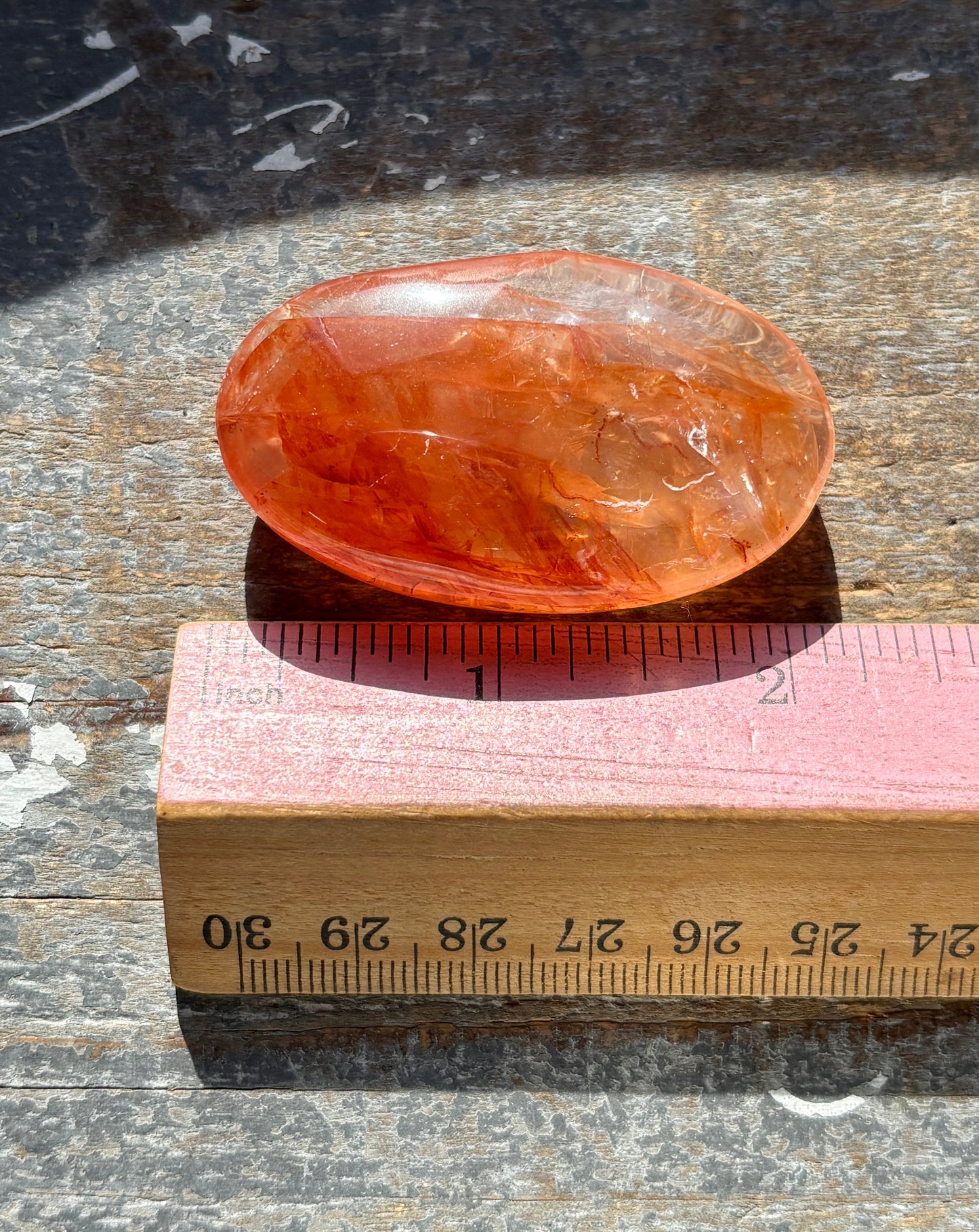 Gorgeous Fire Quartz Palm Stone