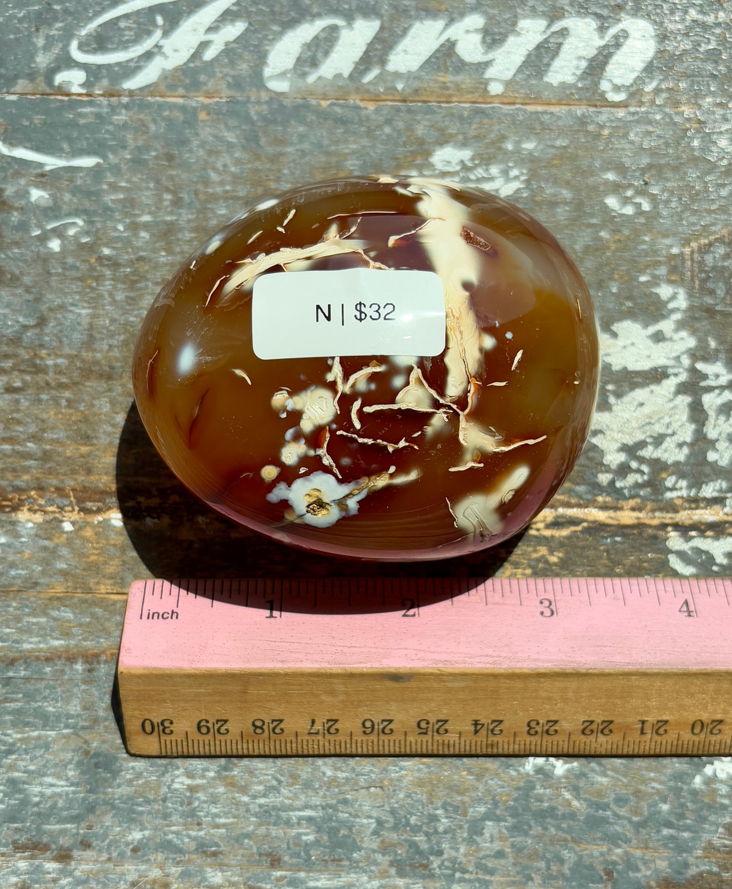 Gorgeous Orca Agate/Carnelian Pebble from Madagascar | Opt N