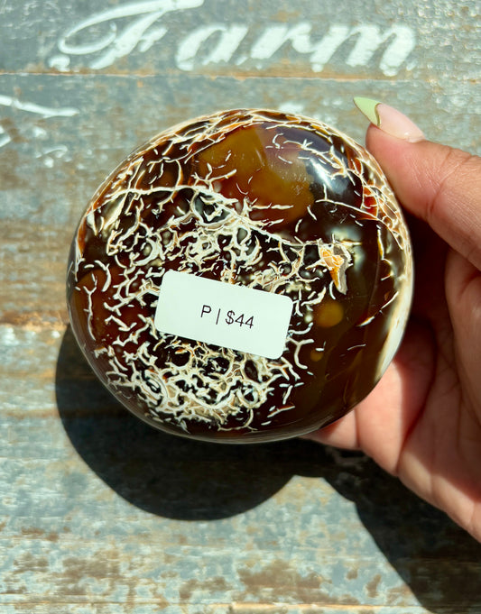 Gorgeous Orca Agate/Carnelian Pebble from Madagascar | Opt P