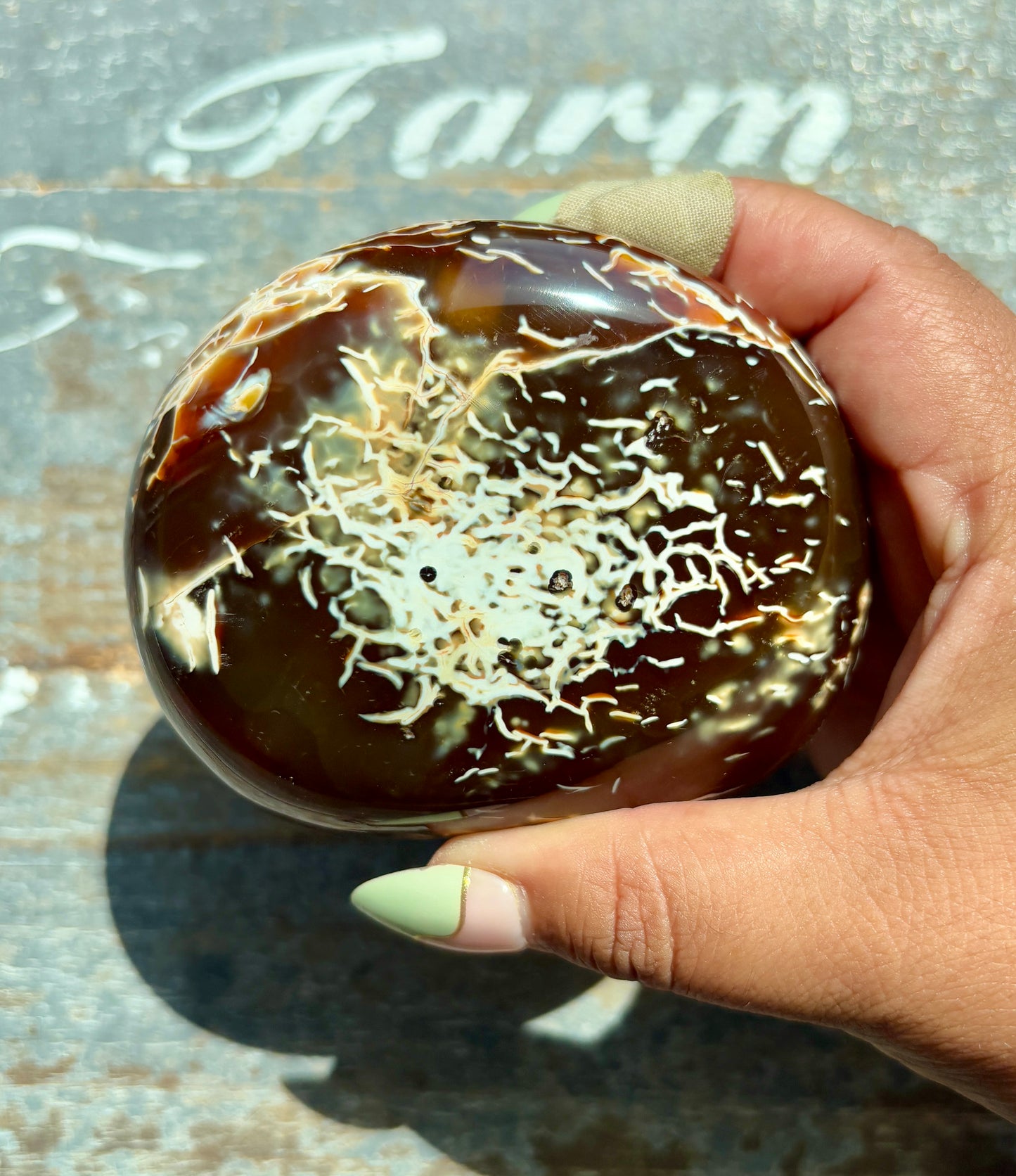 Gorgeous Orca Agate/Carnelian Pebble from Madagascar | Opt P