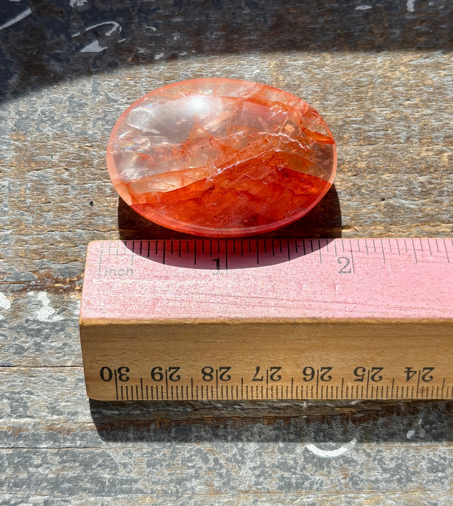 Gorgeous Fire Quartz Palm Stone