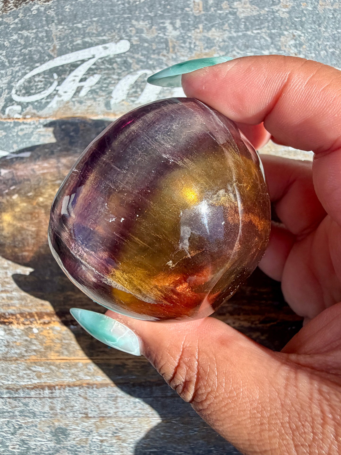 Gorgeous Yellow/Purple Fluorite Mini Bowl | Opt H