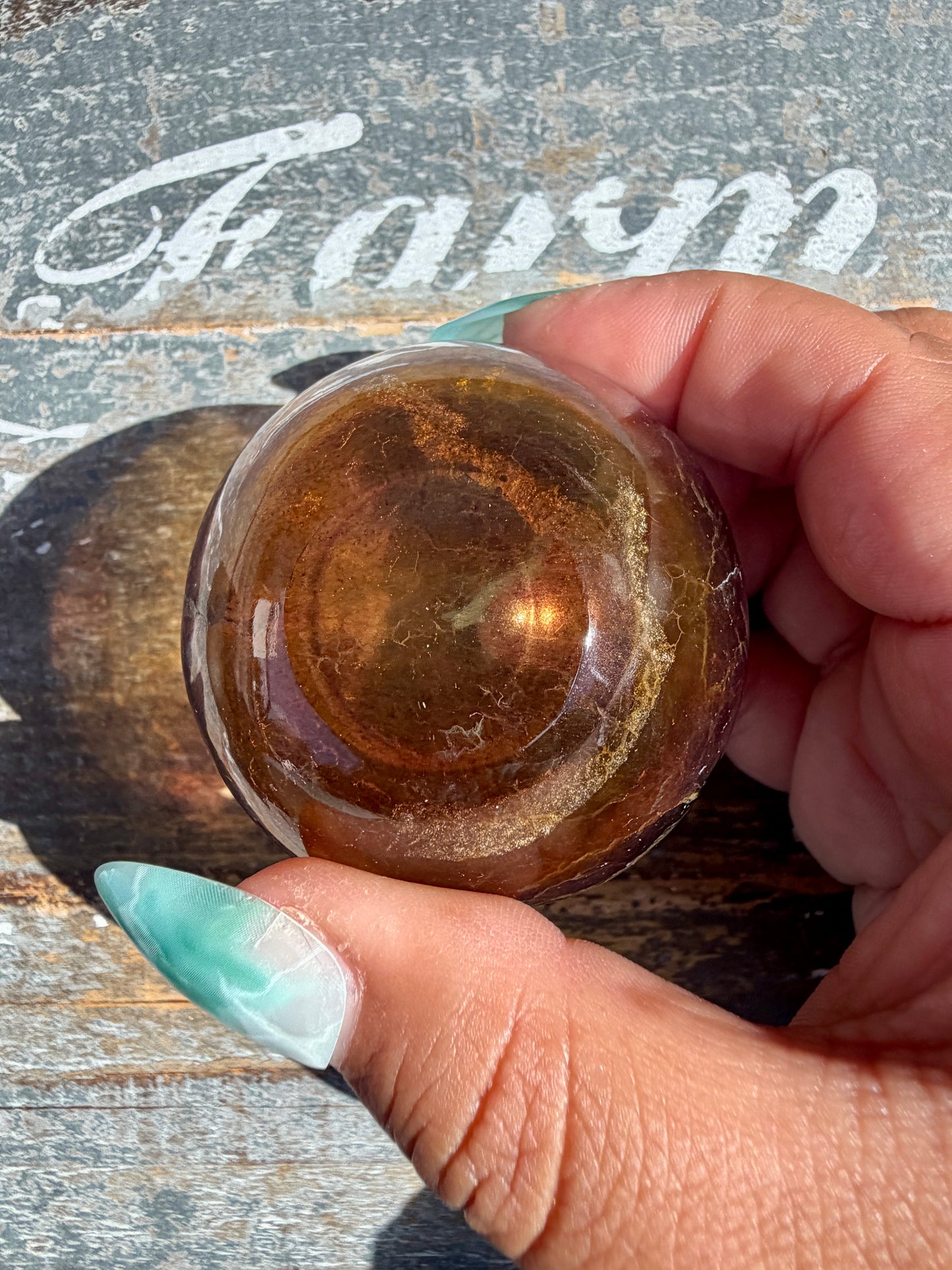 Gorgeous Yellow/Purple Fluorite Mini Bowl | Opt H